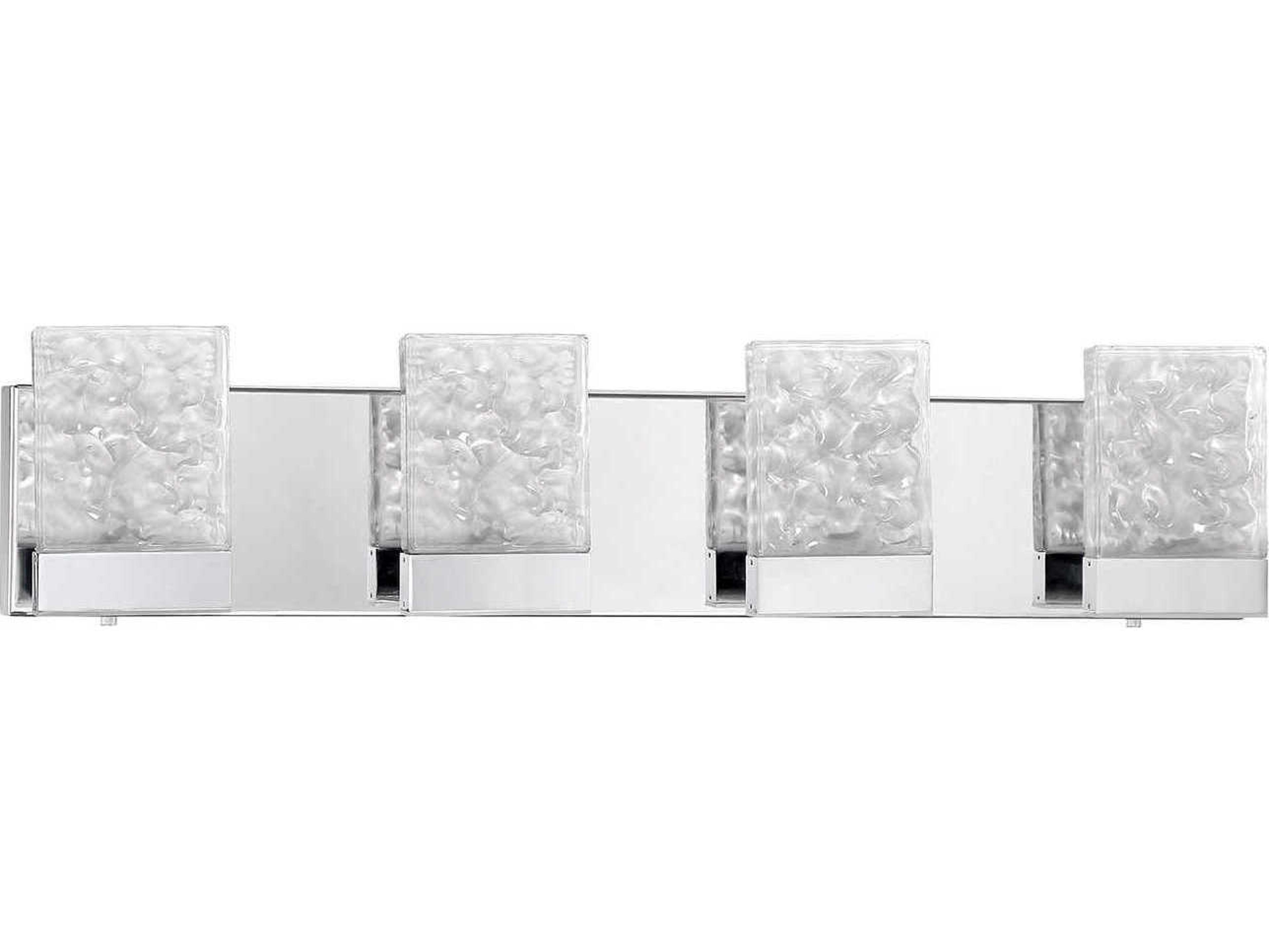 Astron 4-Light Chrome Glass LED Vanity Light