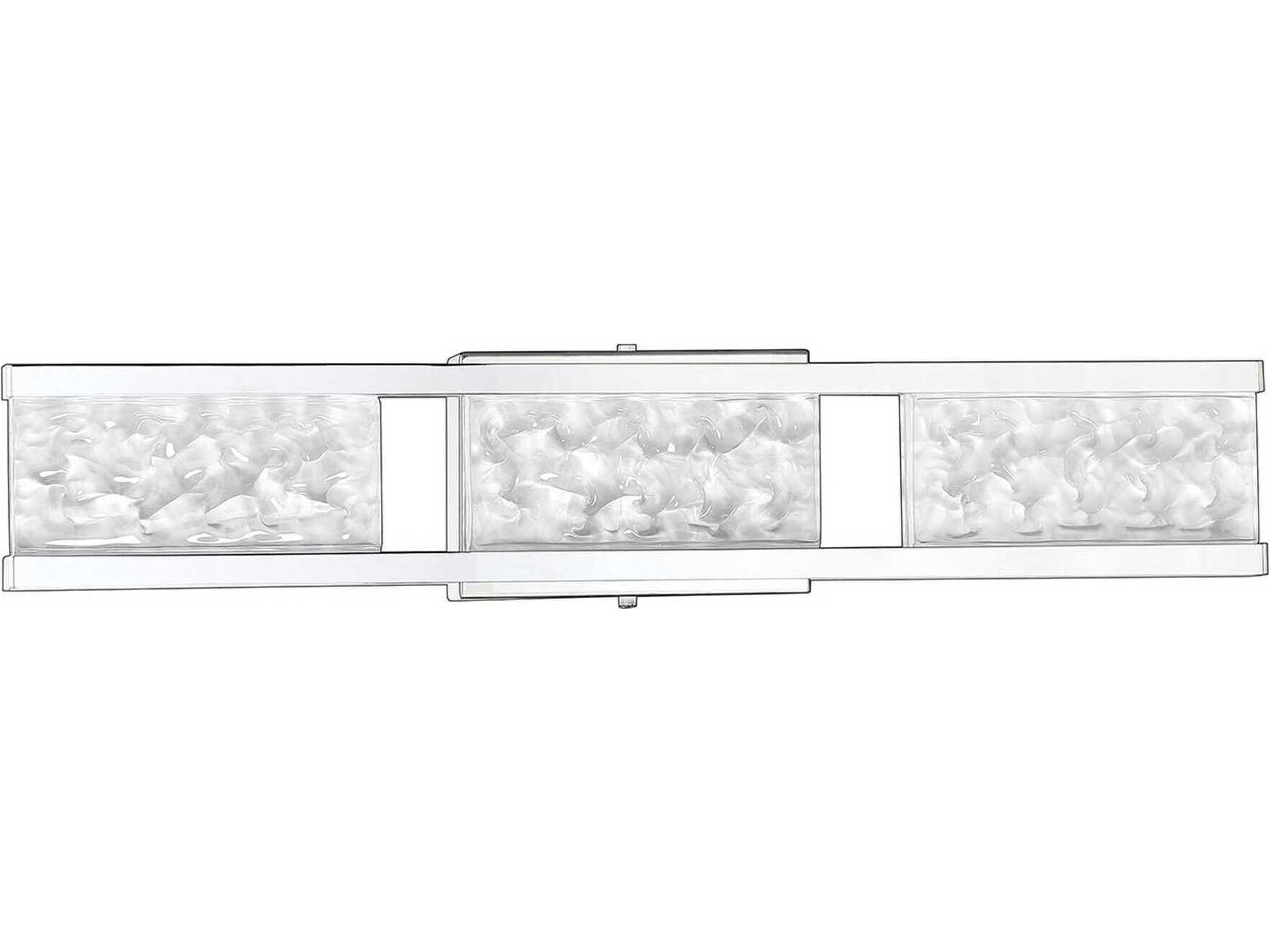 Callavio 3-Light Chrome Glass LED Vanity Light