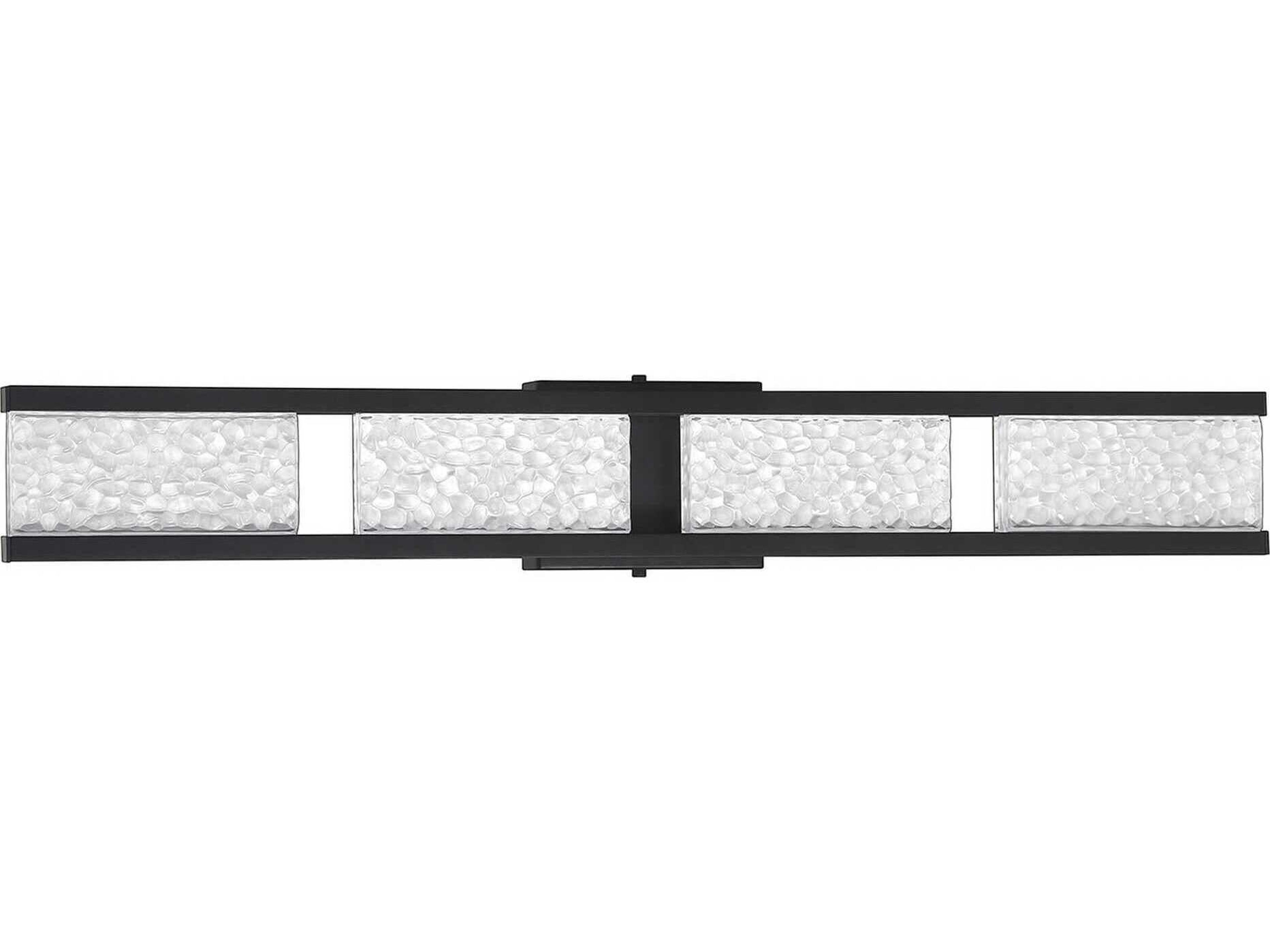 Callavio 4-Light Black Glass LED Vanity Light