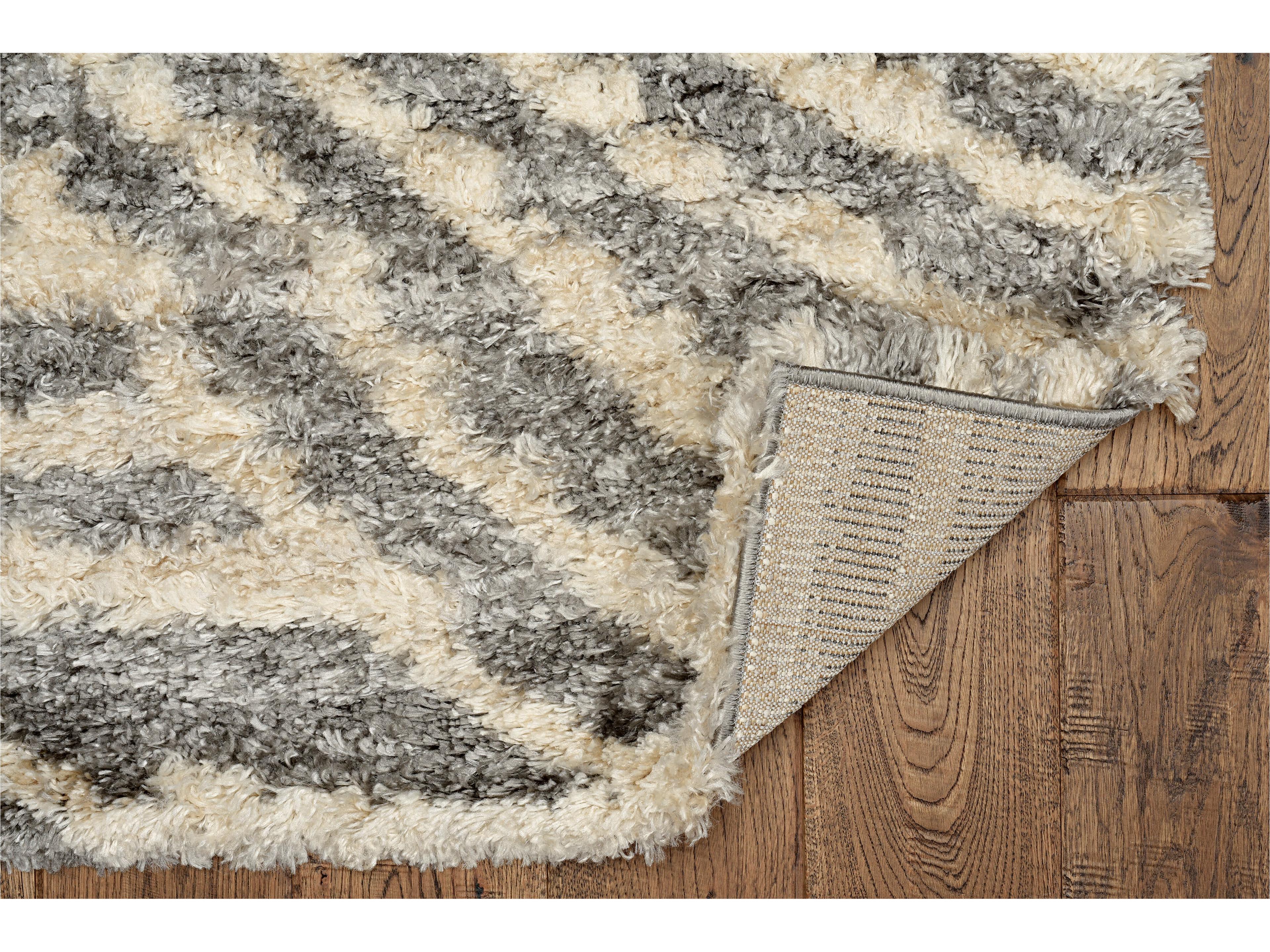 KAS Merino Shag Geometric Area Rug