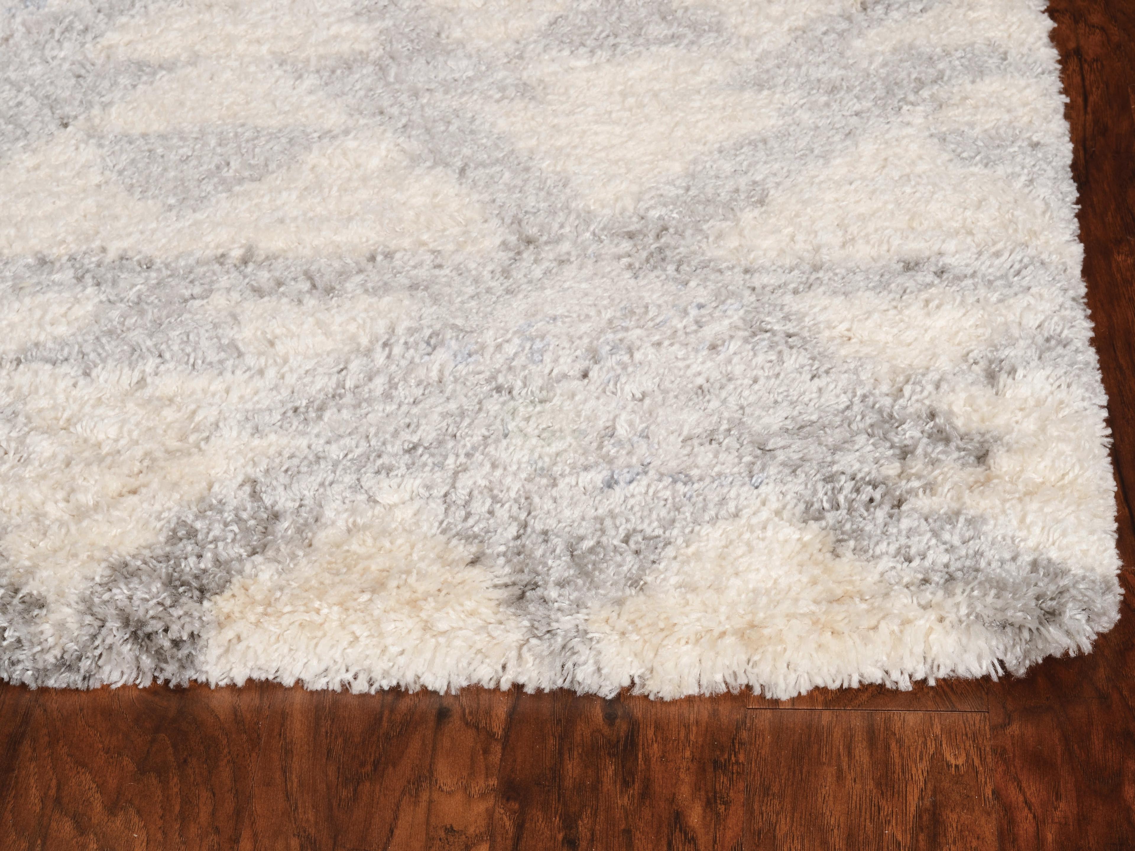 KAS Merino Shag Geometric Area Rug