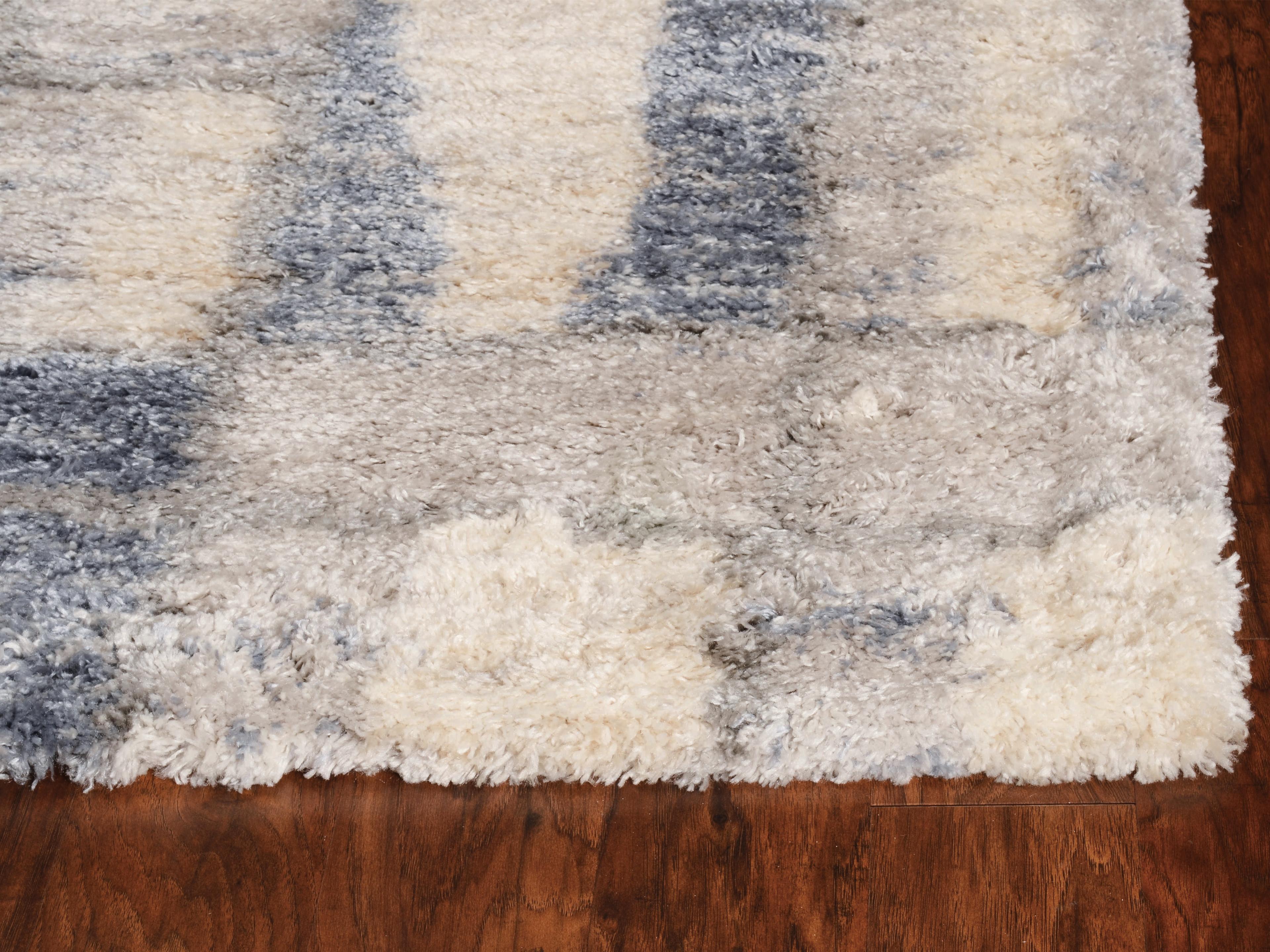 KAS Merino Shag Geometric Area Rug