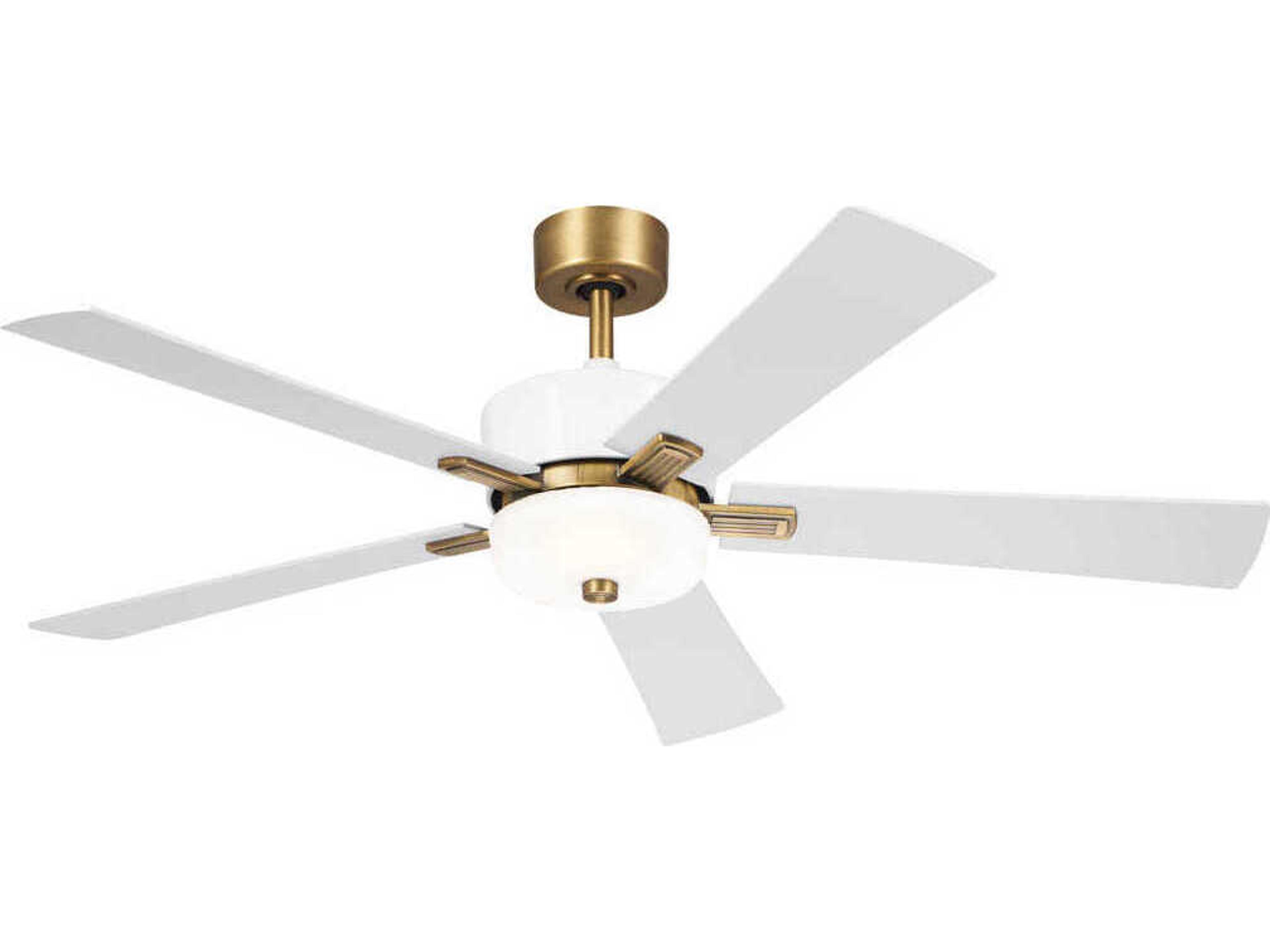 Icon Brushed White 1 - Light 56" Ceiling Fan