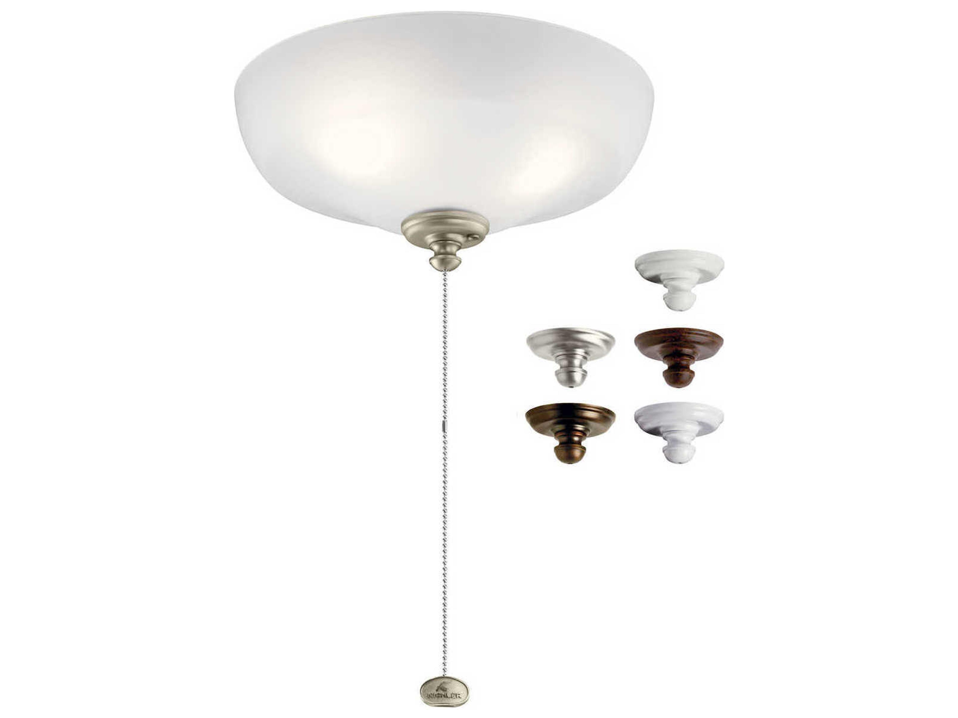 Kichler Satin Etched Glass LED Fan Light Kit