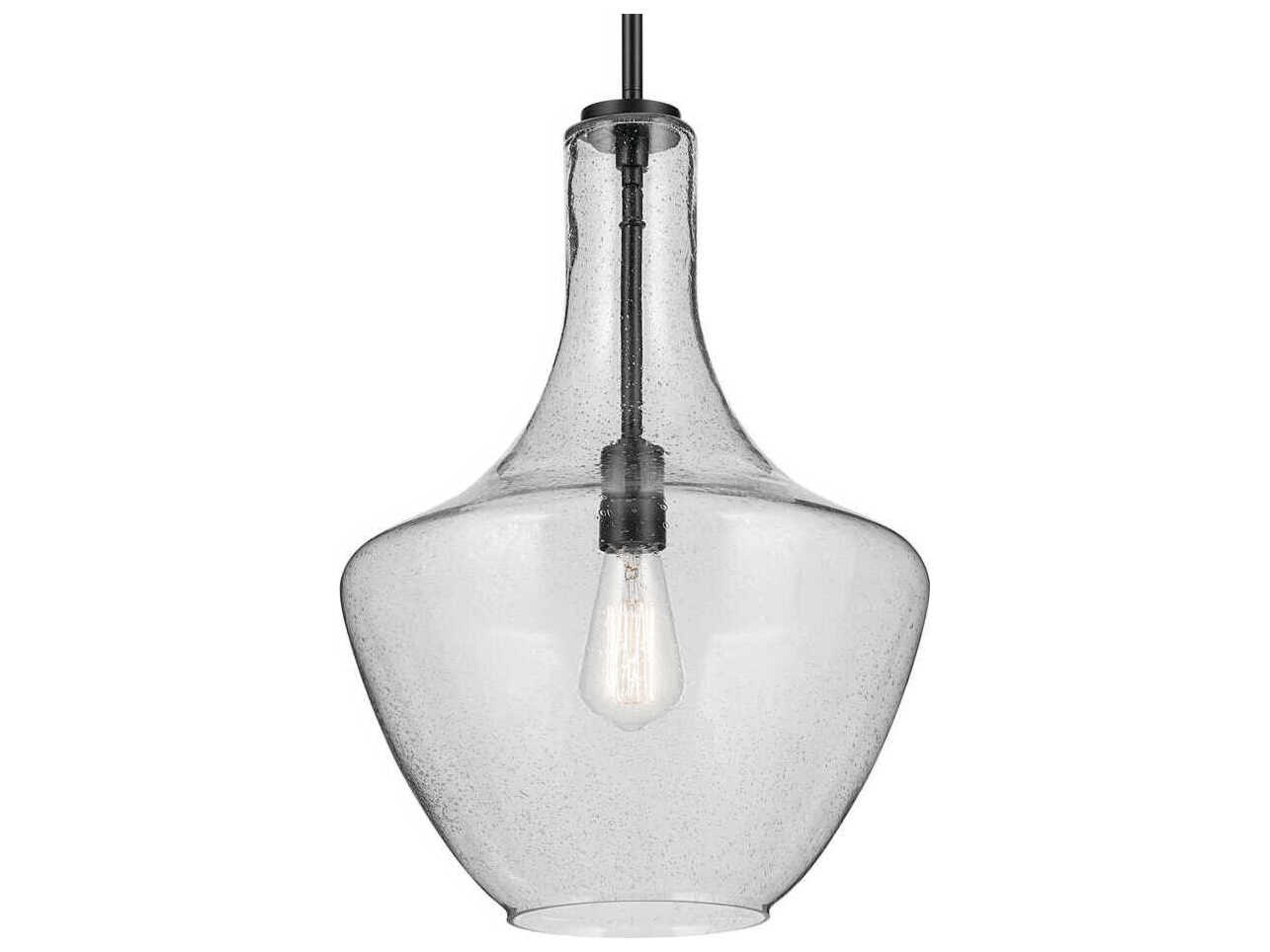 Kichler Everly 1-Light Black Bell Pendant