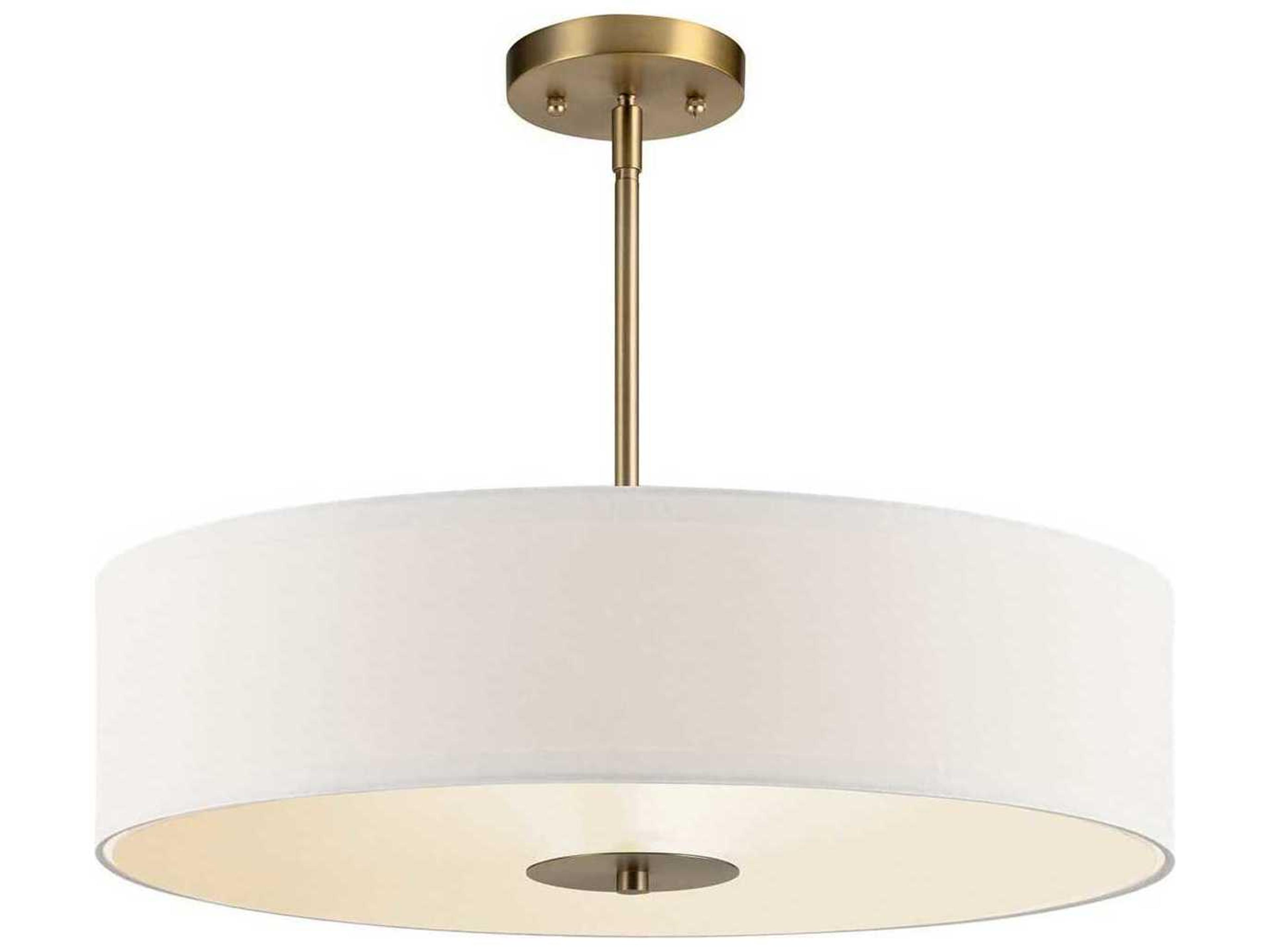 Kichler 3-Light Classic Bronze Glass Drum Round Pendant