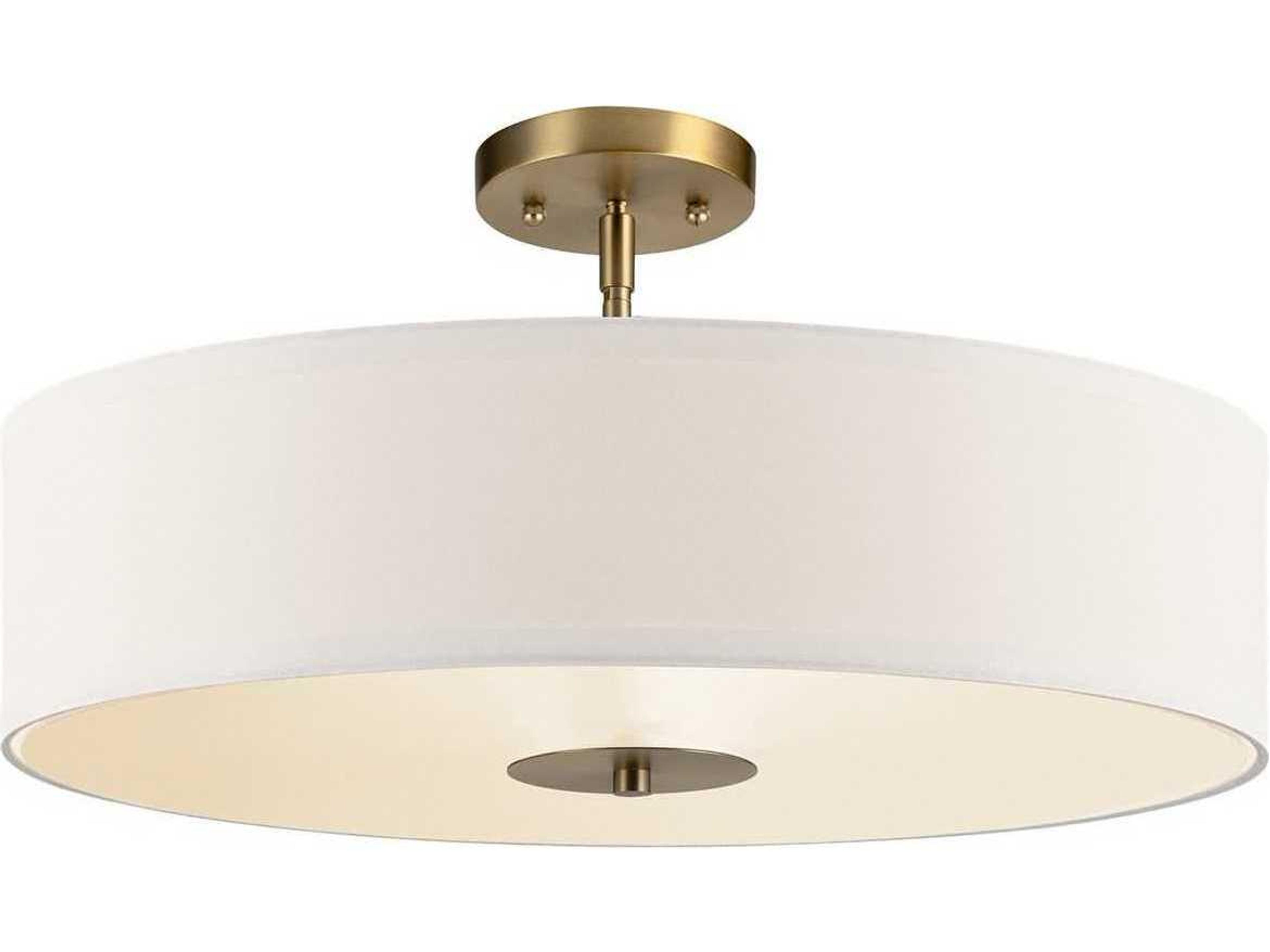 Kichler 3-Light Classic Bronze Glass Drum Round Pendant