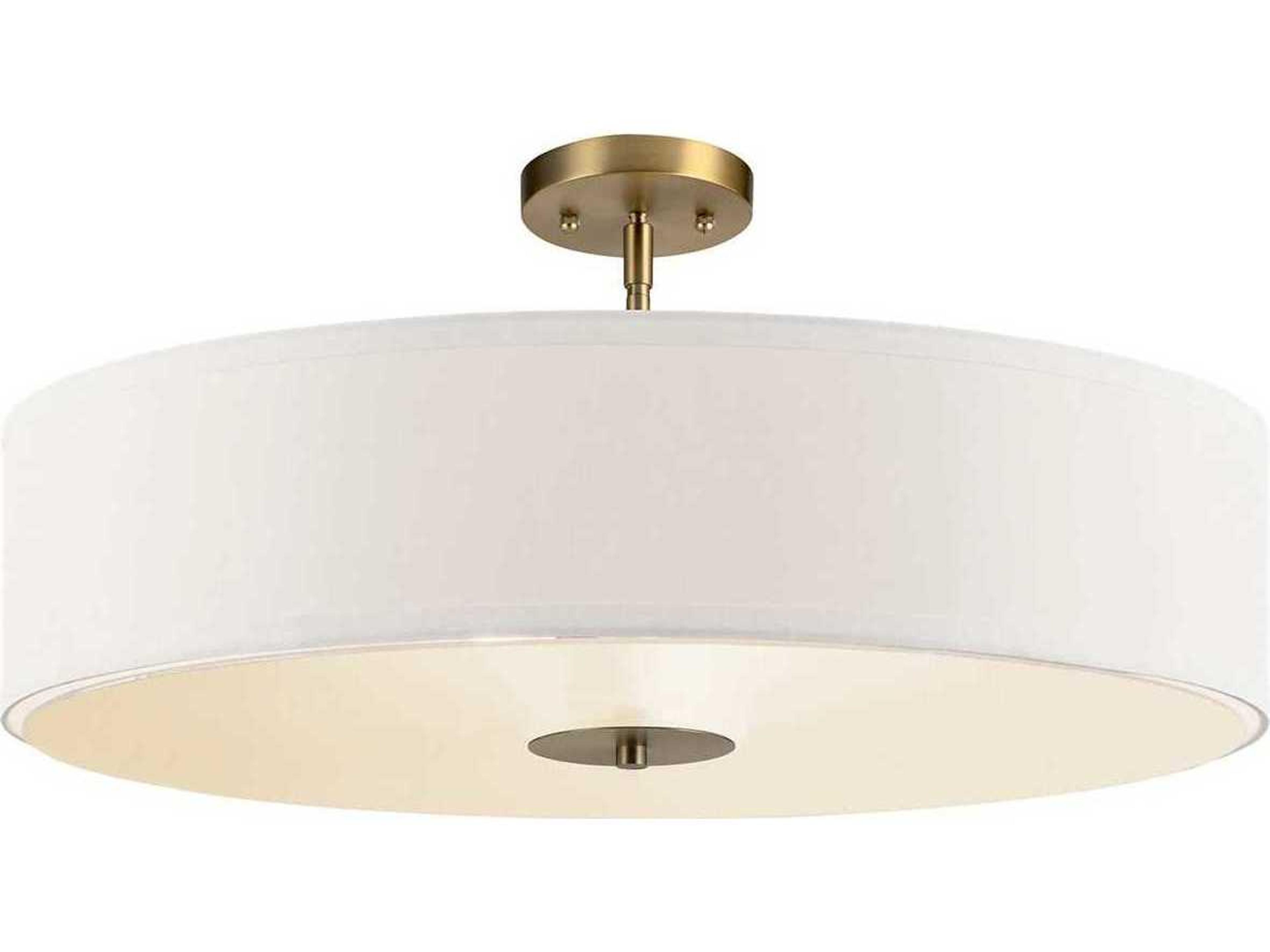 Kichler 3-Light Classic Bronze Glass Drum Round Pendant