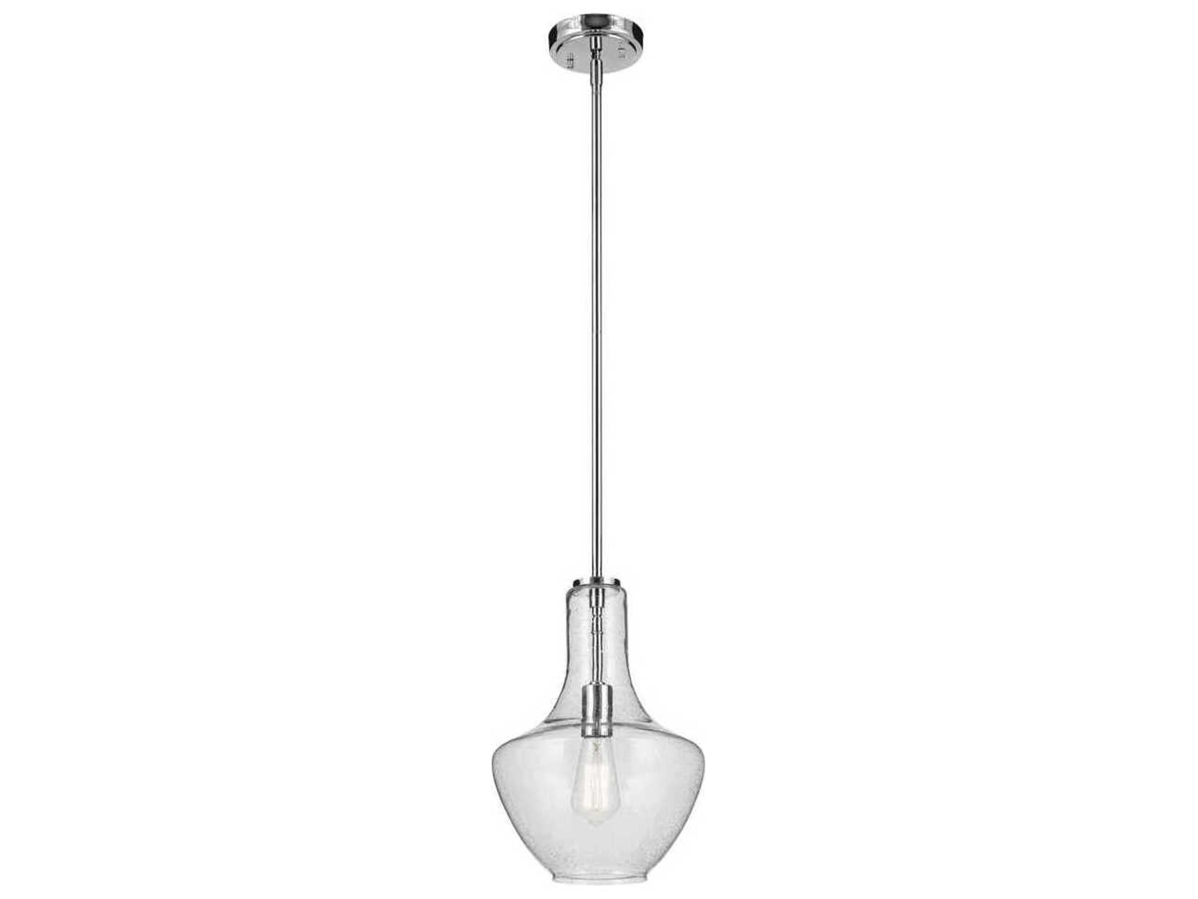 Everly 1-Light Chrome Bell Mini Pendant