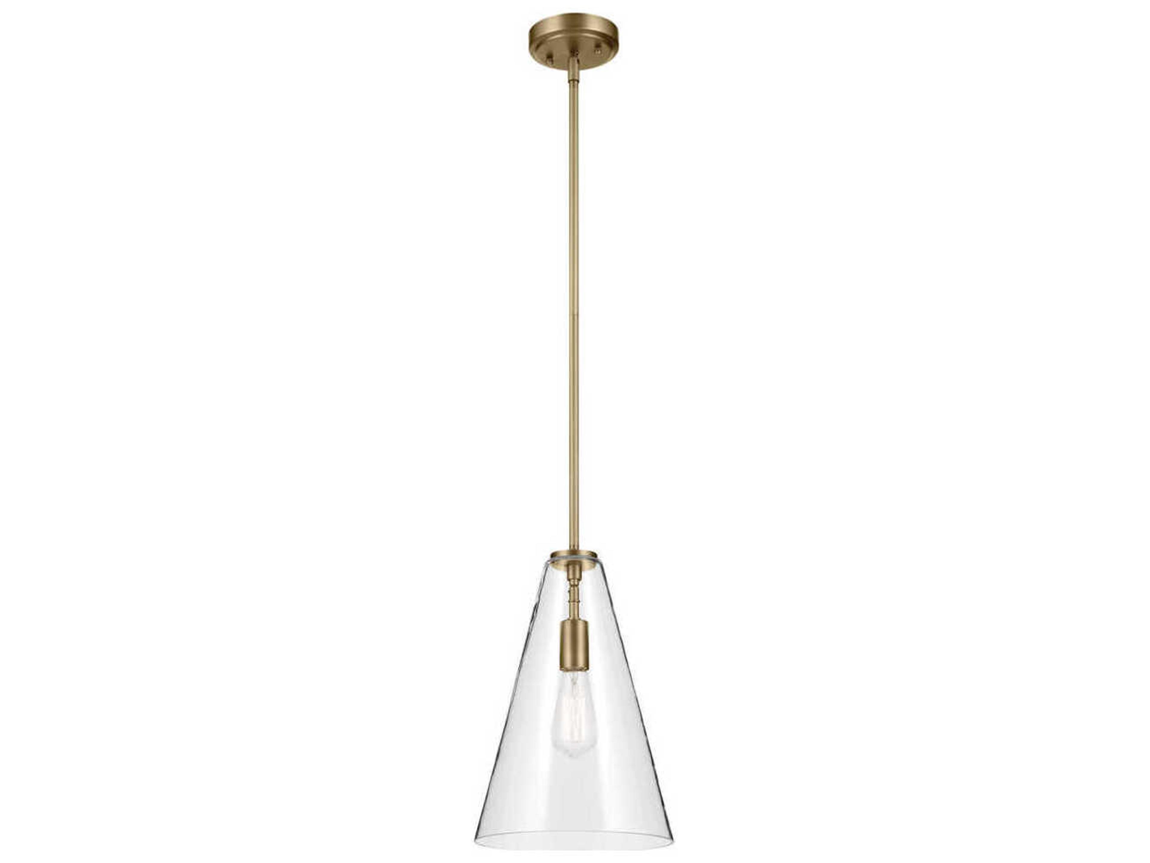 Everly 1-Light Natural Brass Mini Pendant