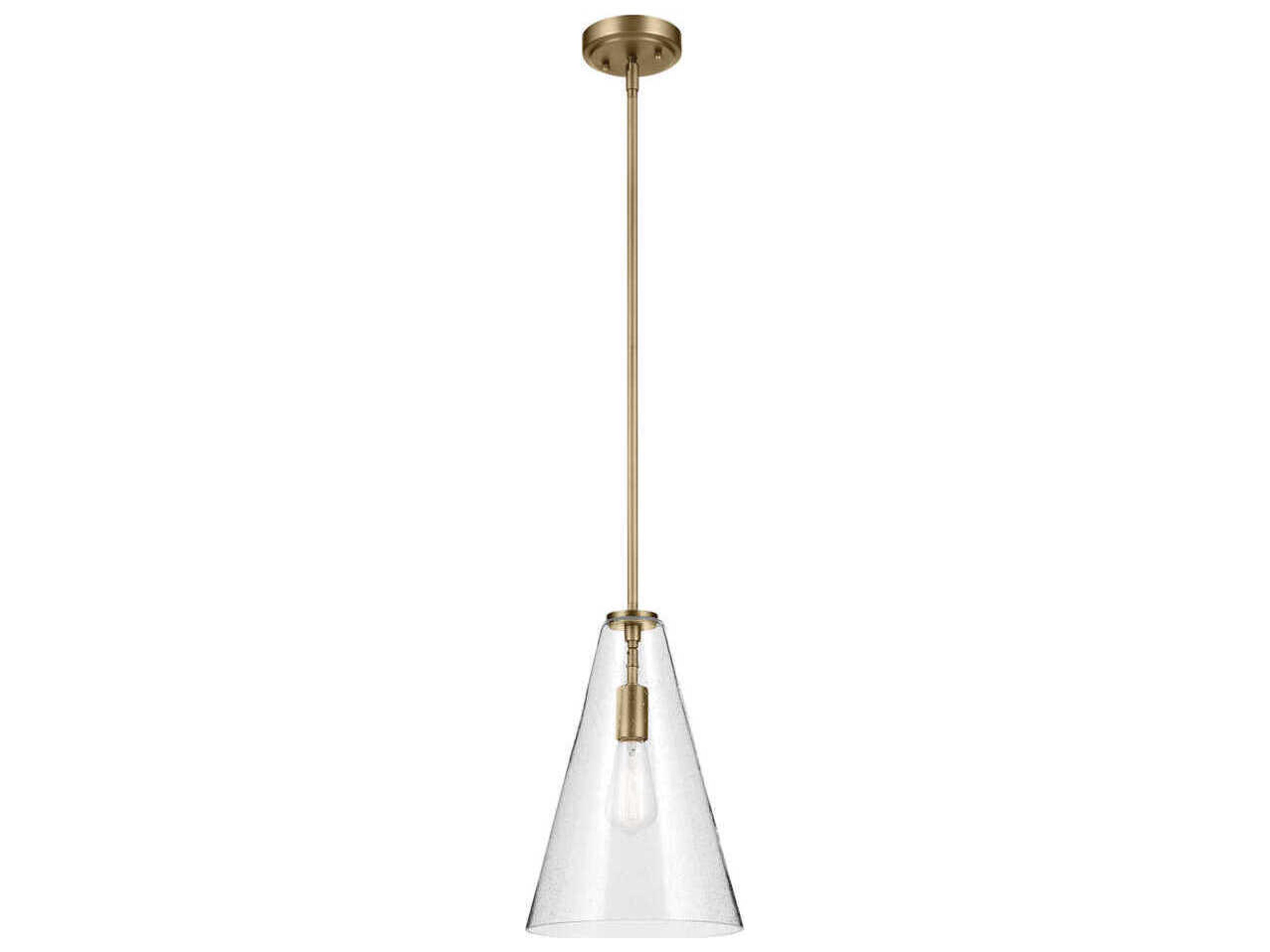 Everly 1-Light Natural Brass Mini Pendant
