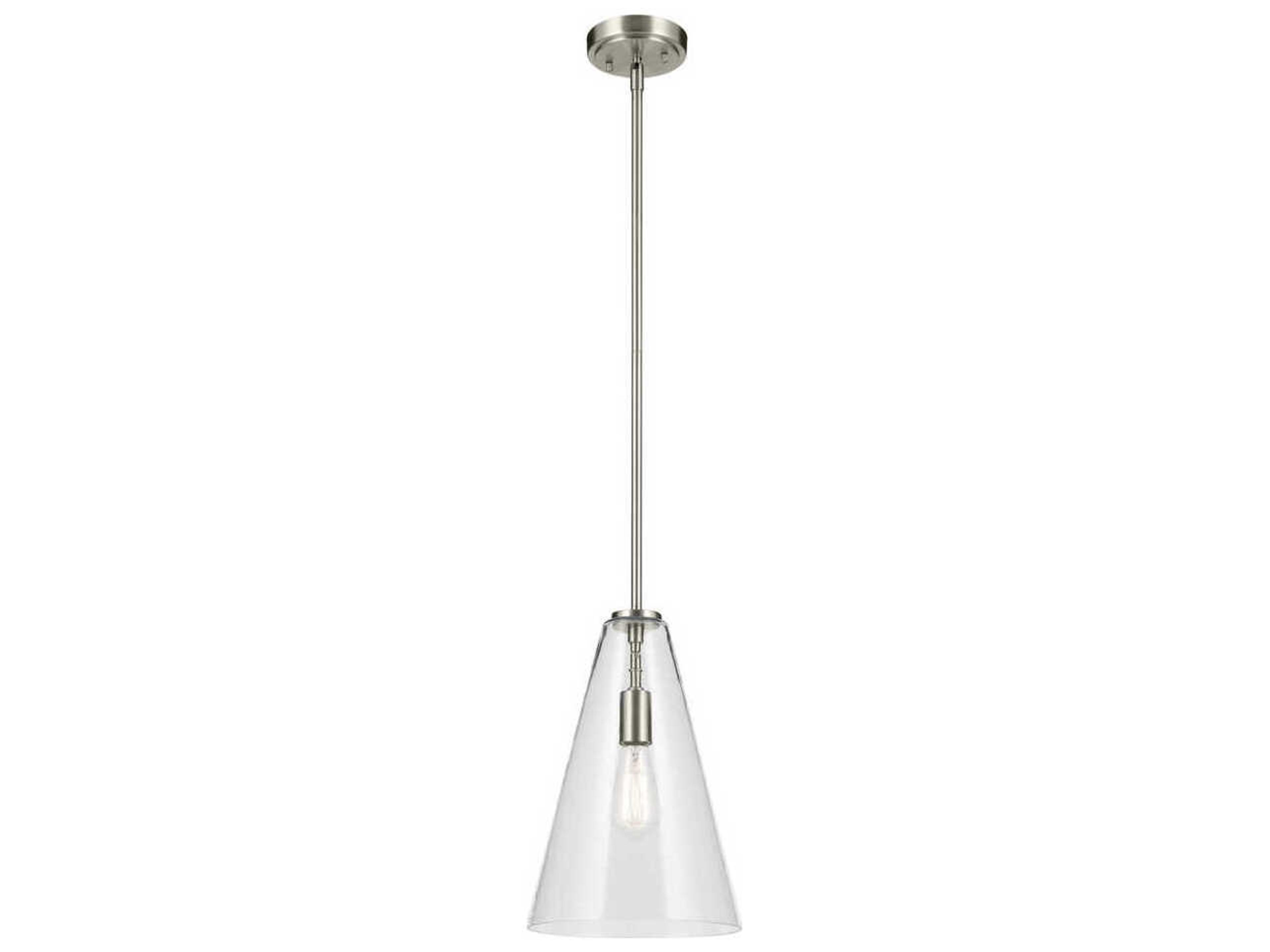 Everly 1-Light Brushed Nickel Mini Pendant