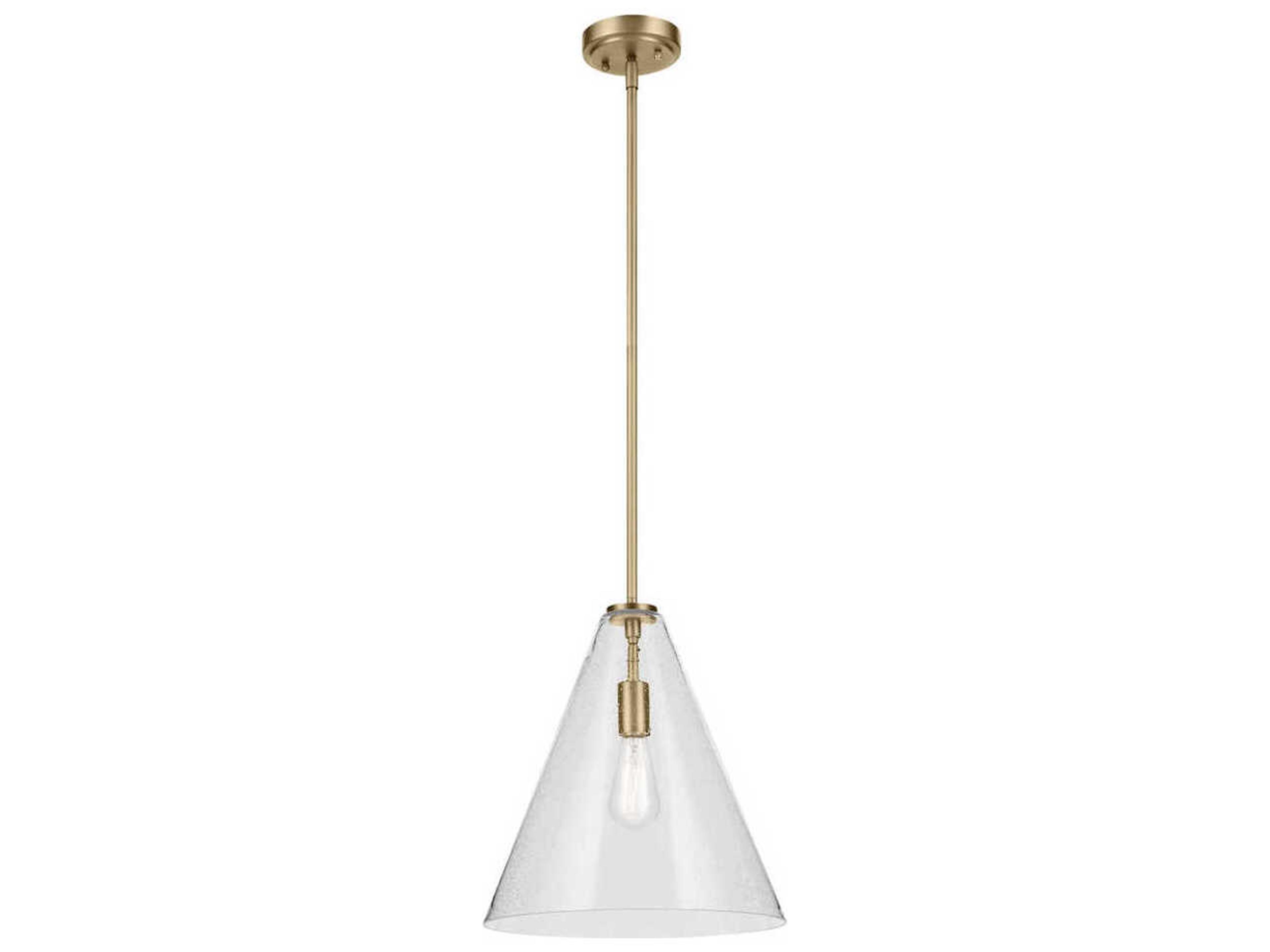 Everly 1-Light Natural Brass Pendant