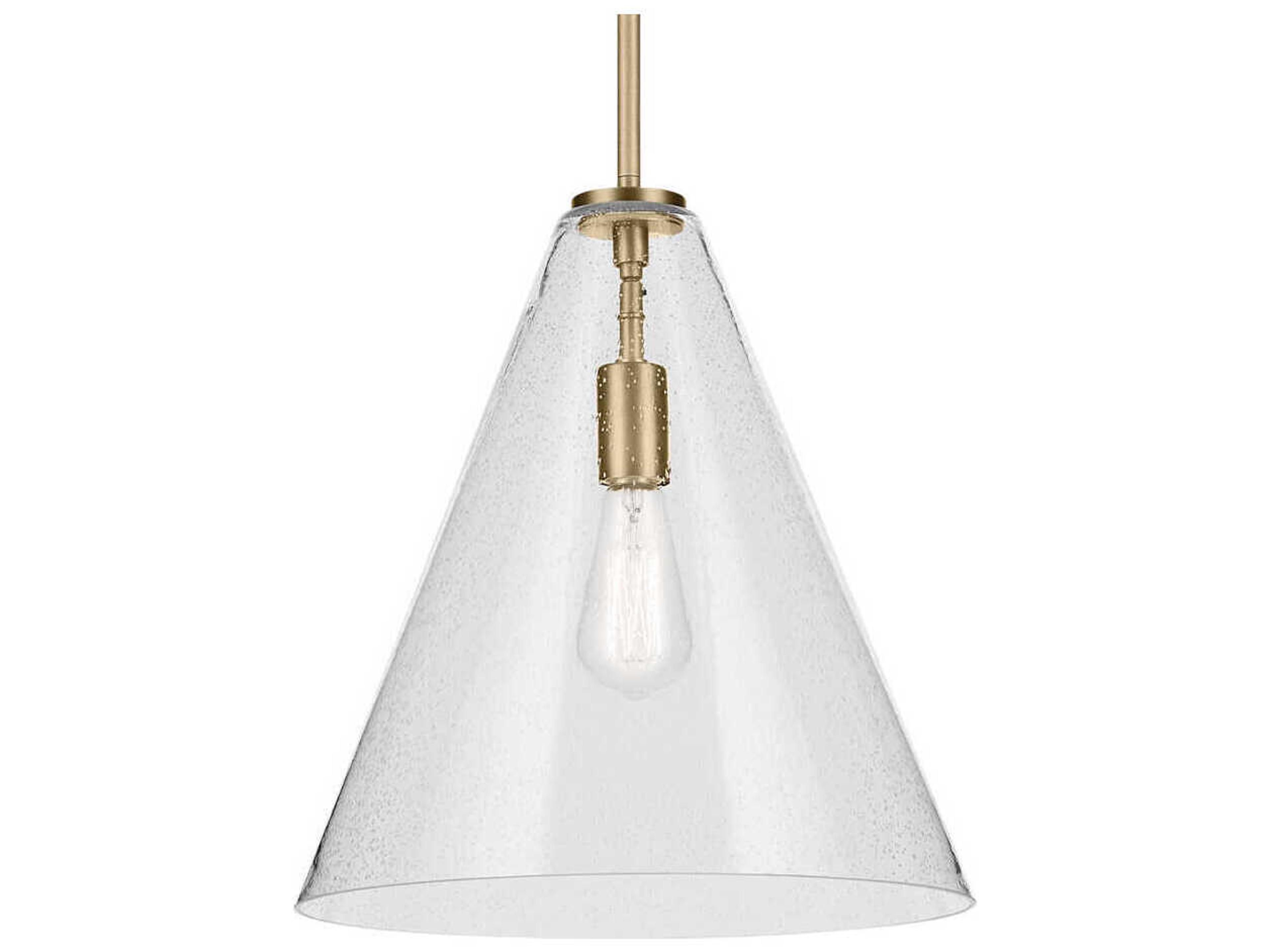 Kichler Everly 1-Light Natural Brass Pendant