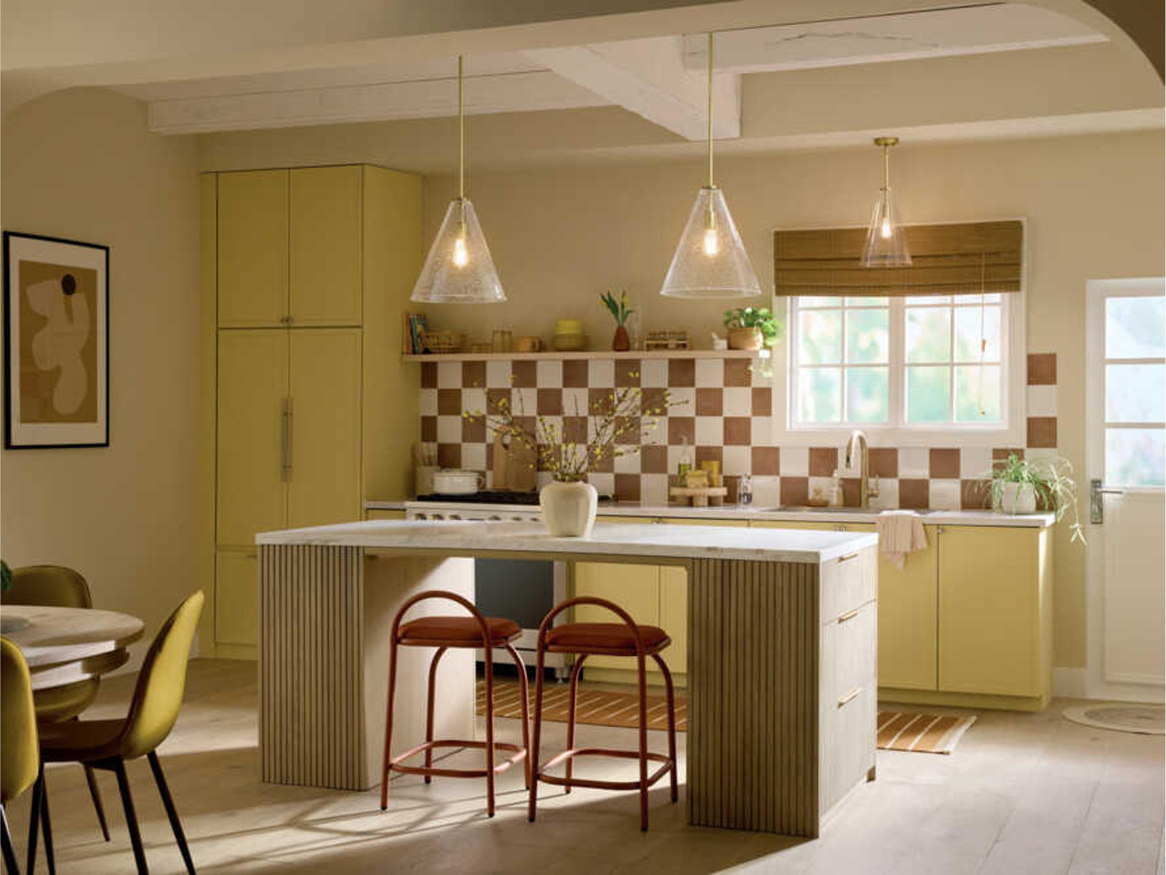 Kichler Everly 1-Light Natural Brass Pendant