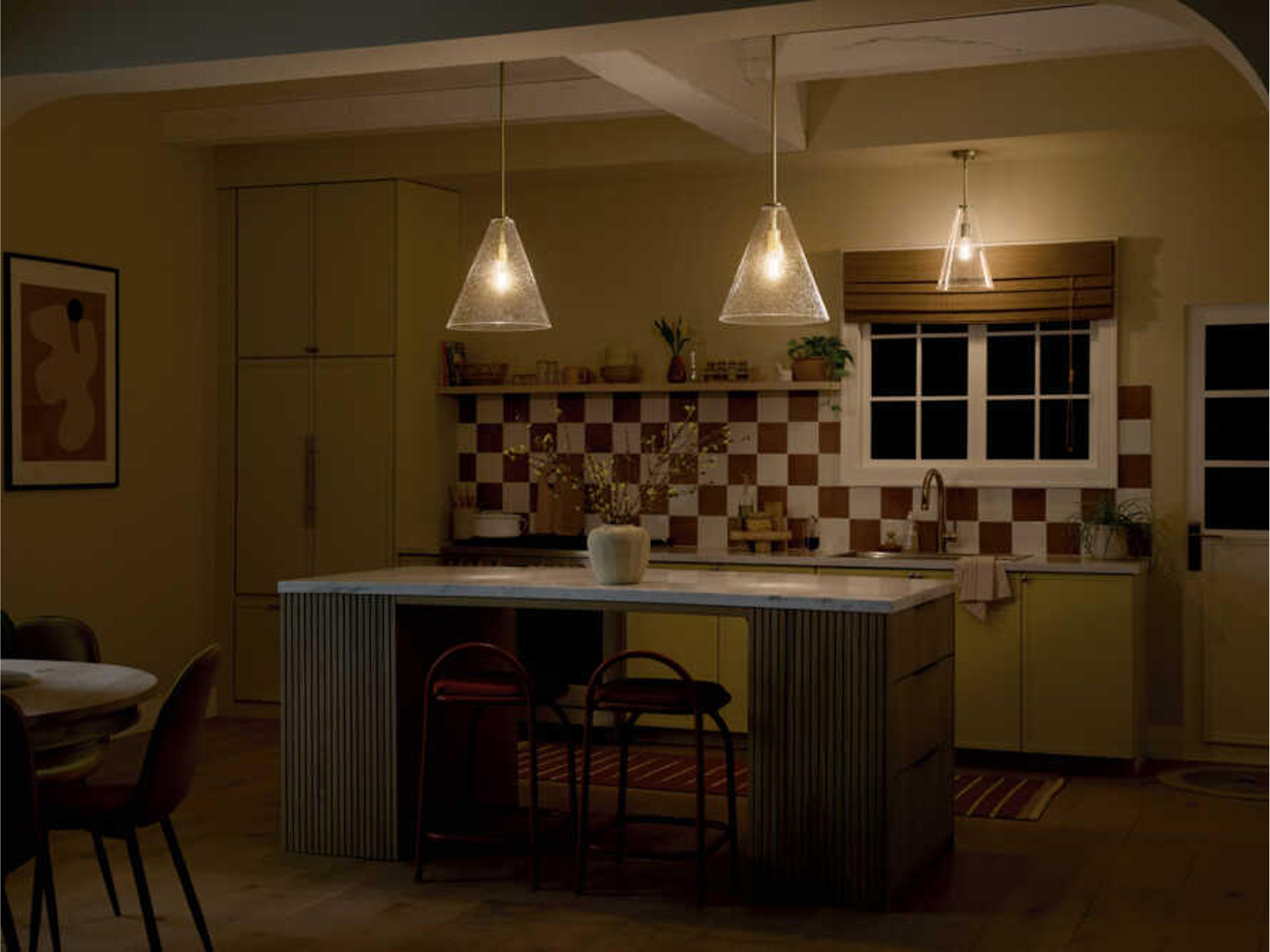 Kichler Everly 1-Light Natural Brass Pendant