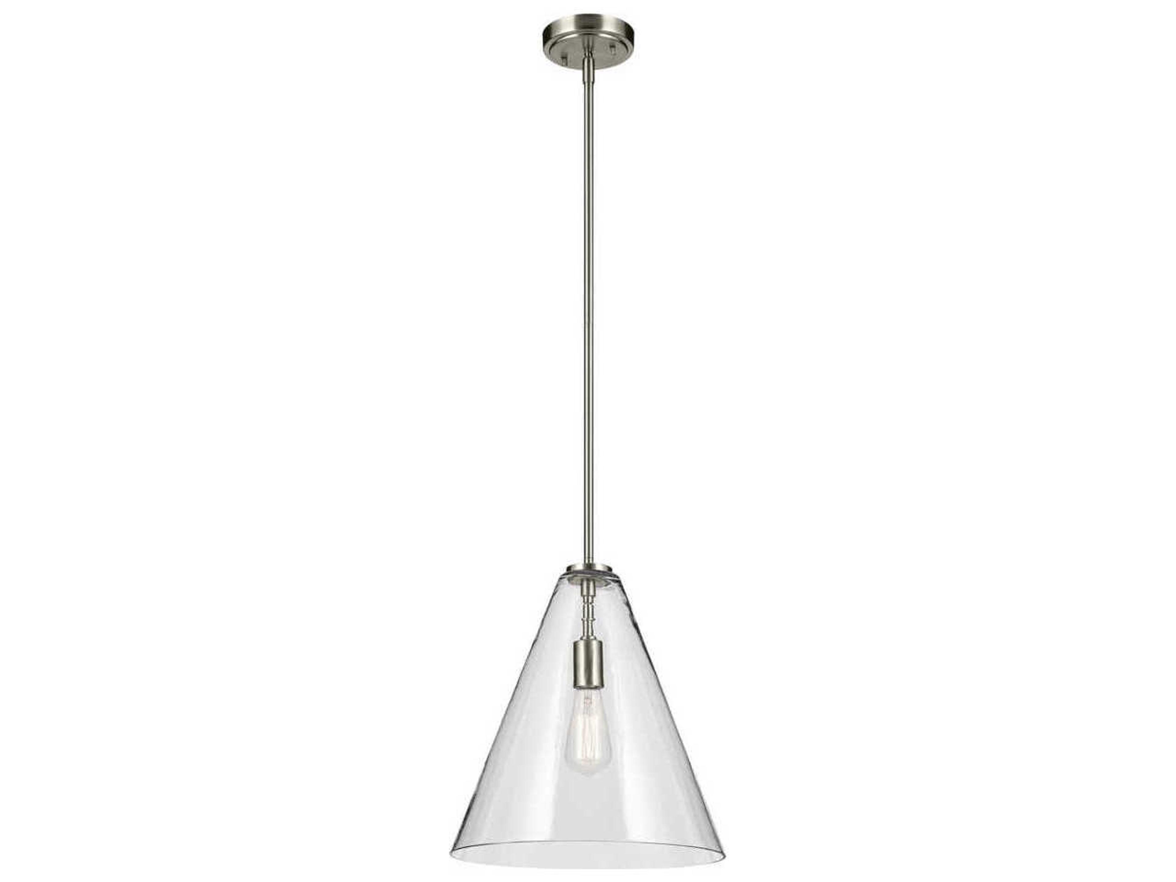 Everly 1-Light Brushed Nickel Pendant