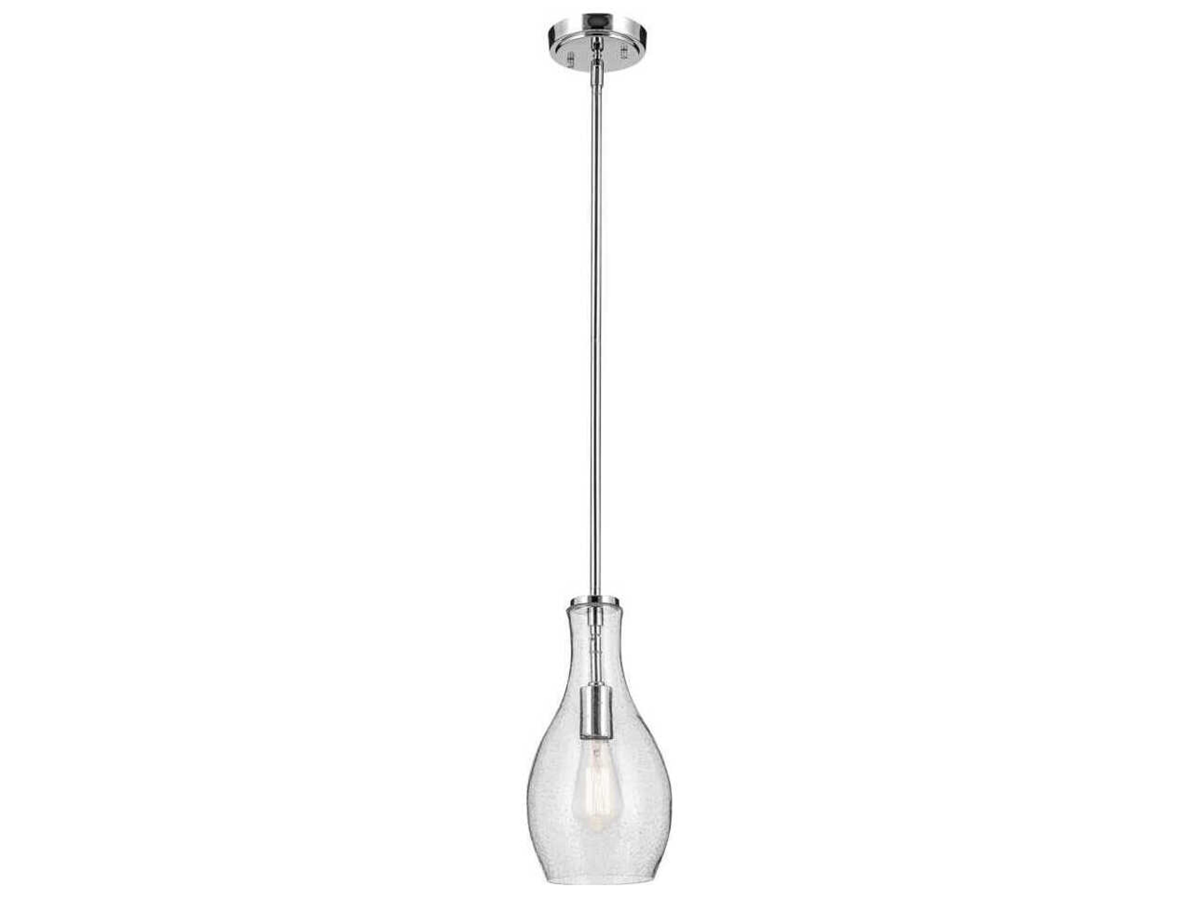 Everly 1-Light Chrome Bell Mini Pendant