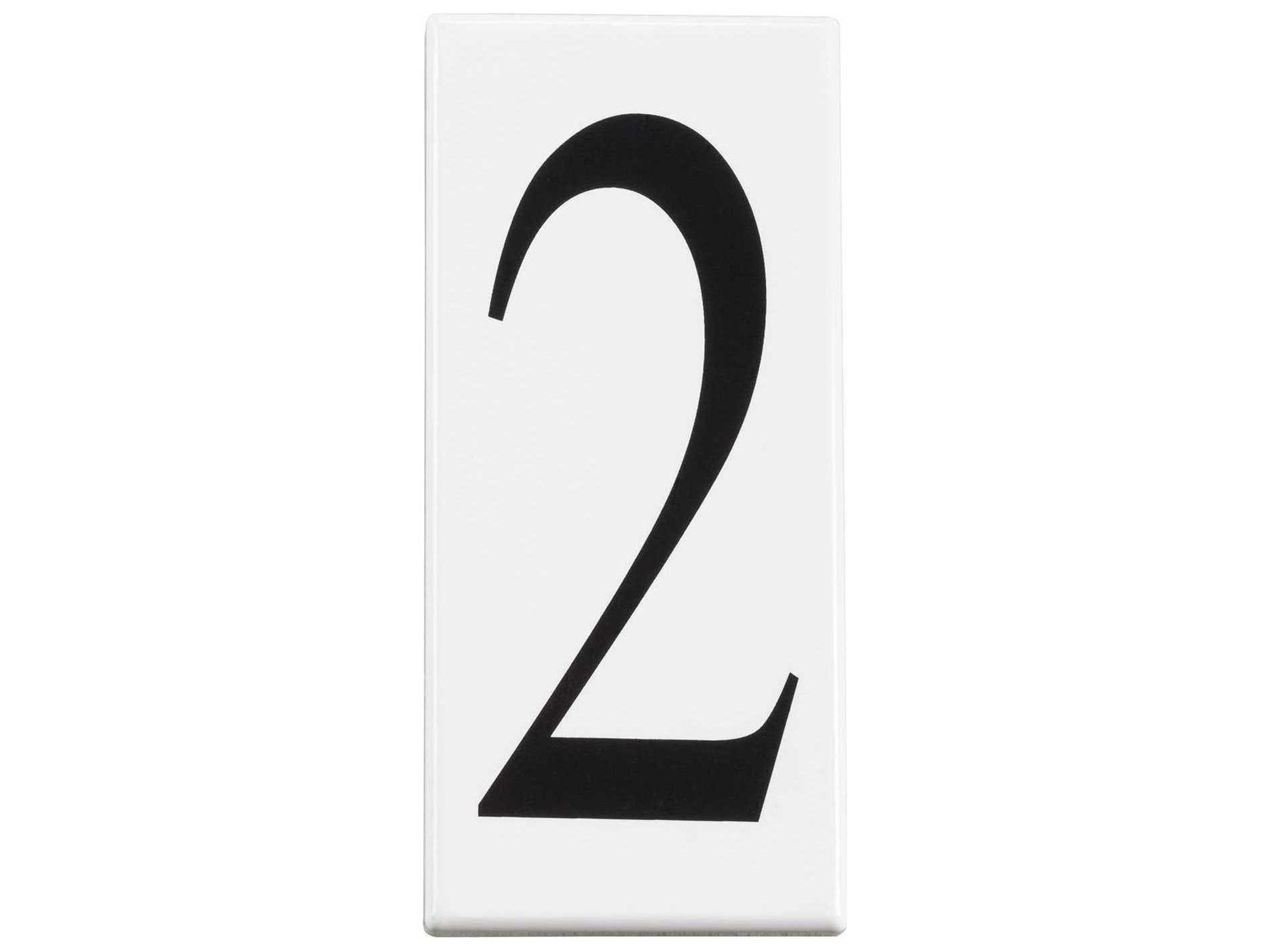 White Addressed Number 2 Panel