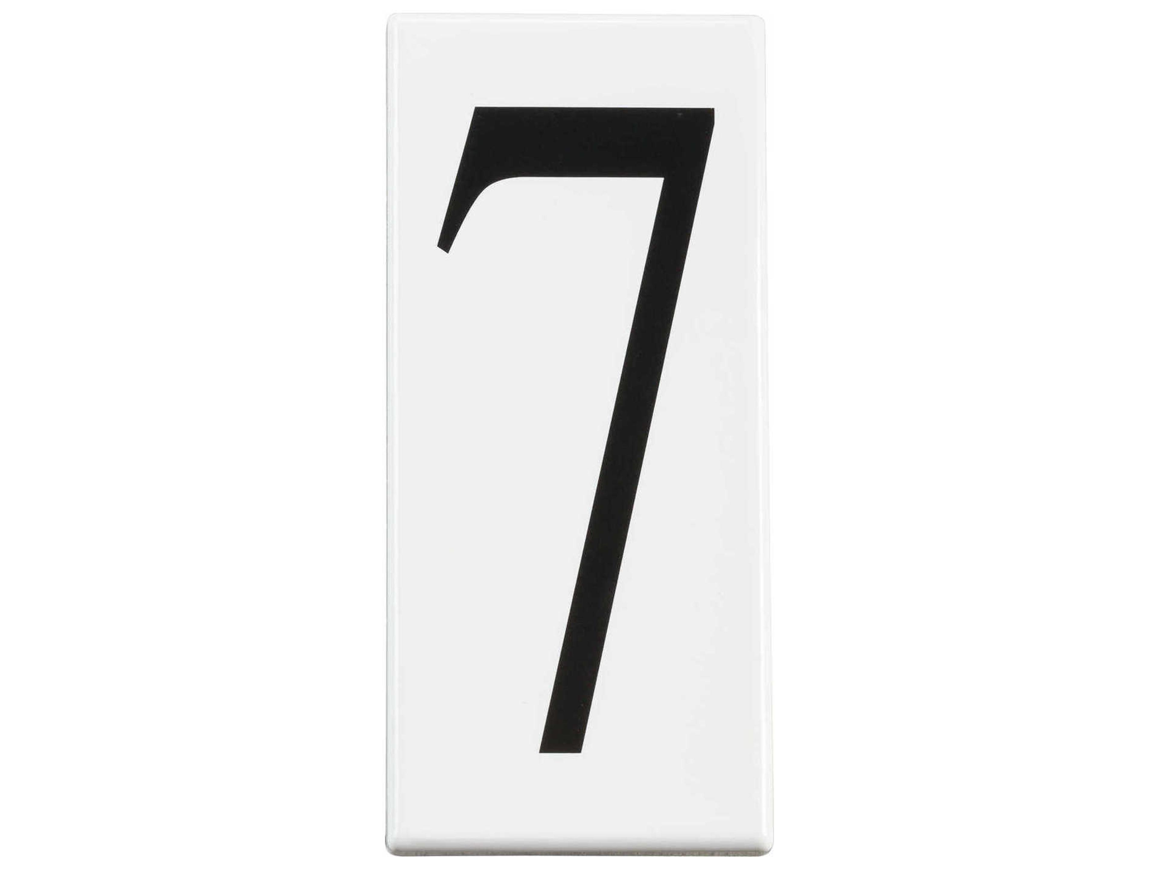 White Addressed Number 7 Panel