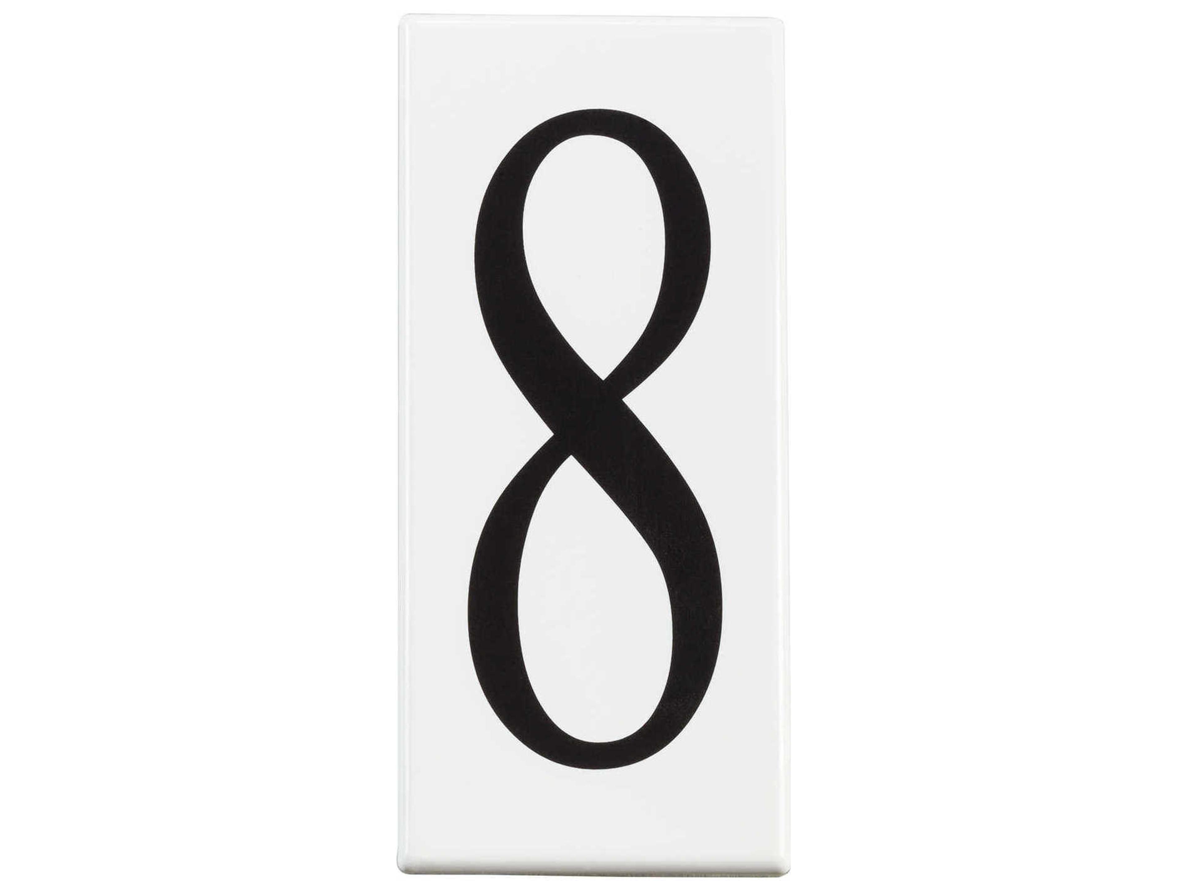 White Addressed Number 8 Panel