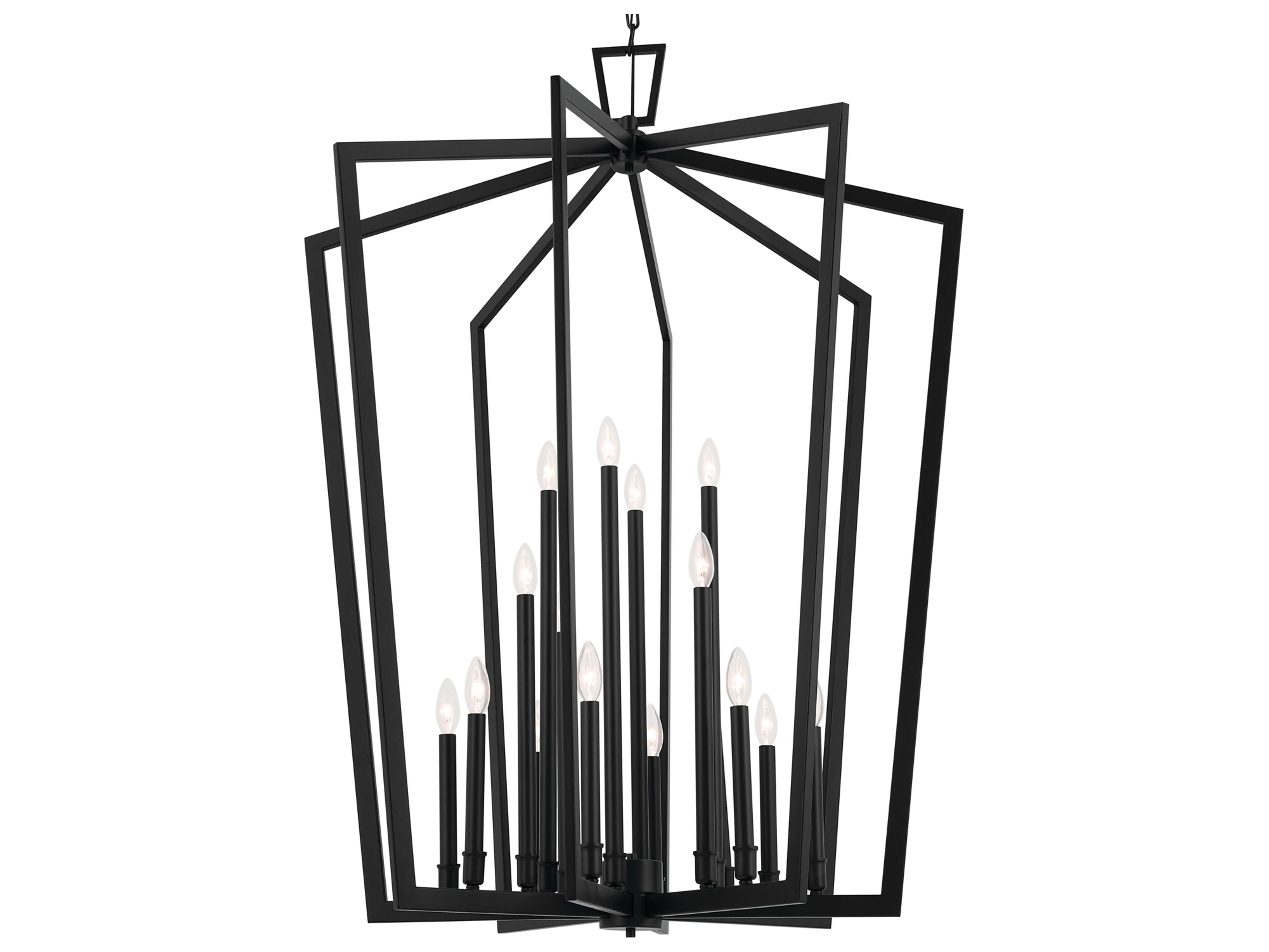 Kichler Abbotswell 16-Light Black Geometric Pendant