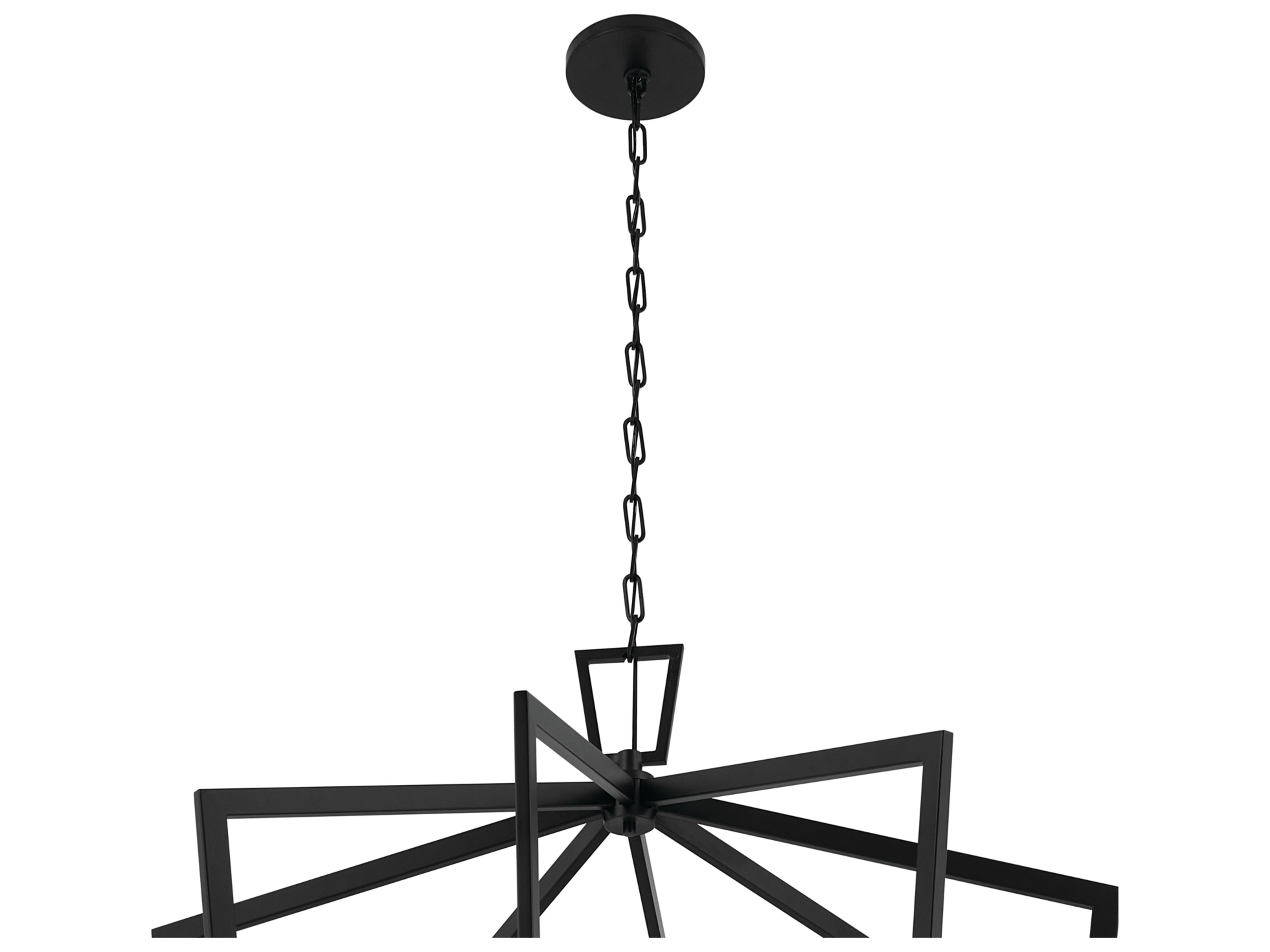 Kichler Abbotswell 16-Light Black Geometric Pendant