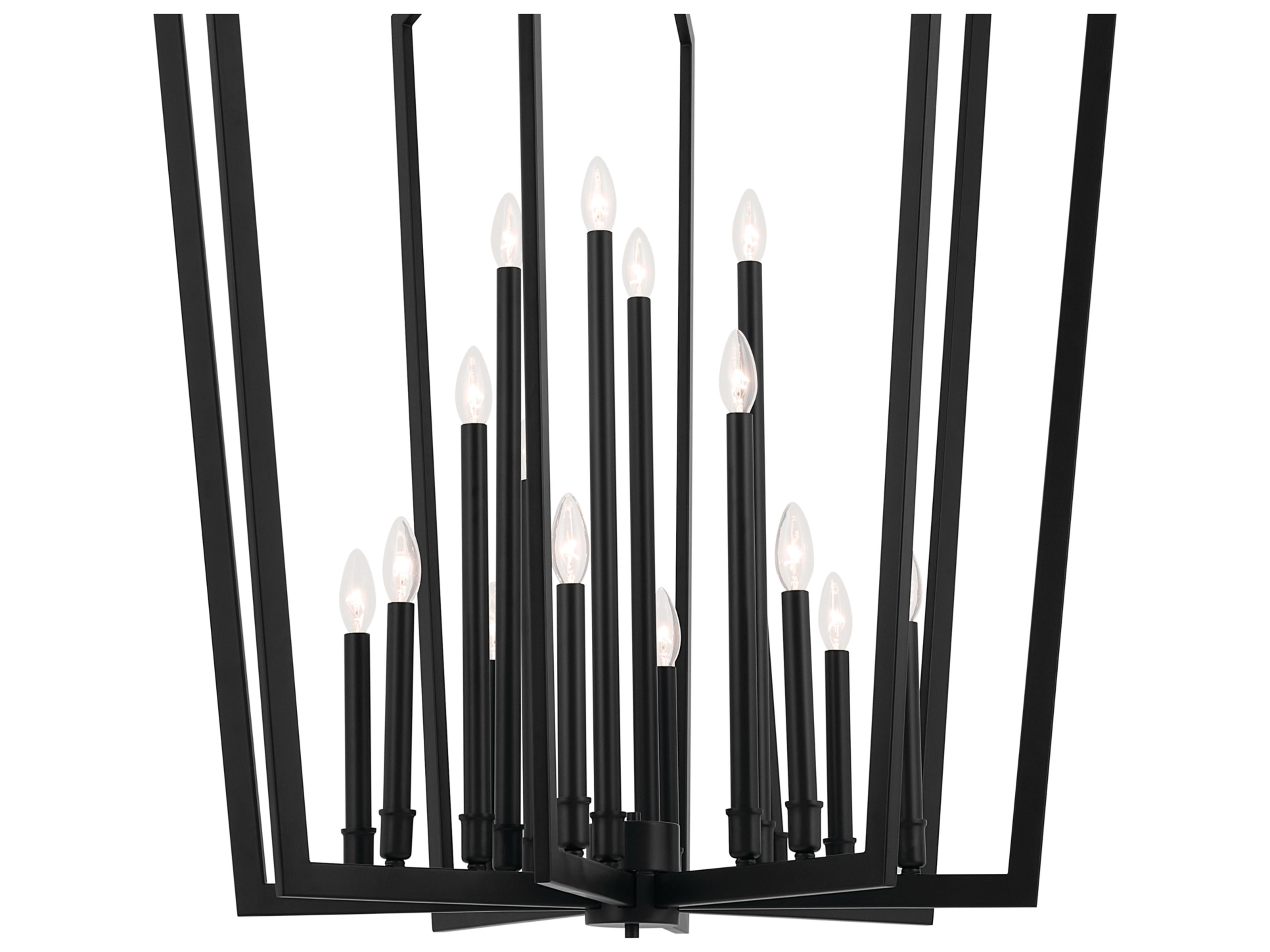 Kichler Abbotswell 16-Light Black Geometric Pendant