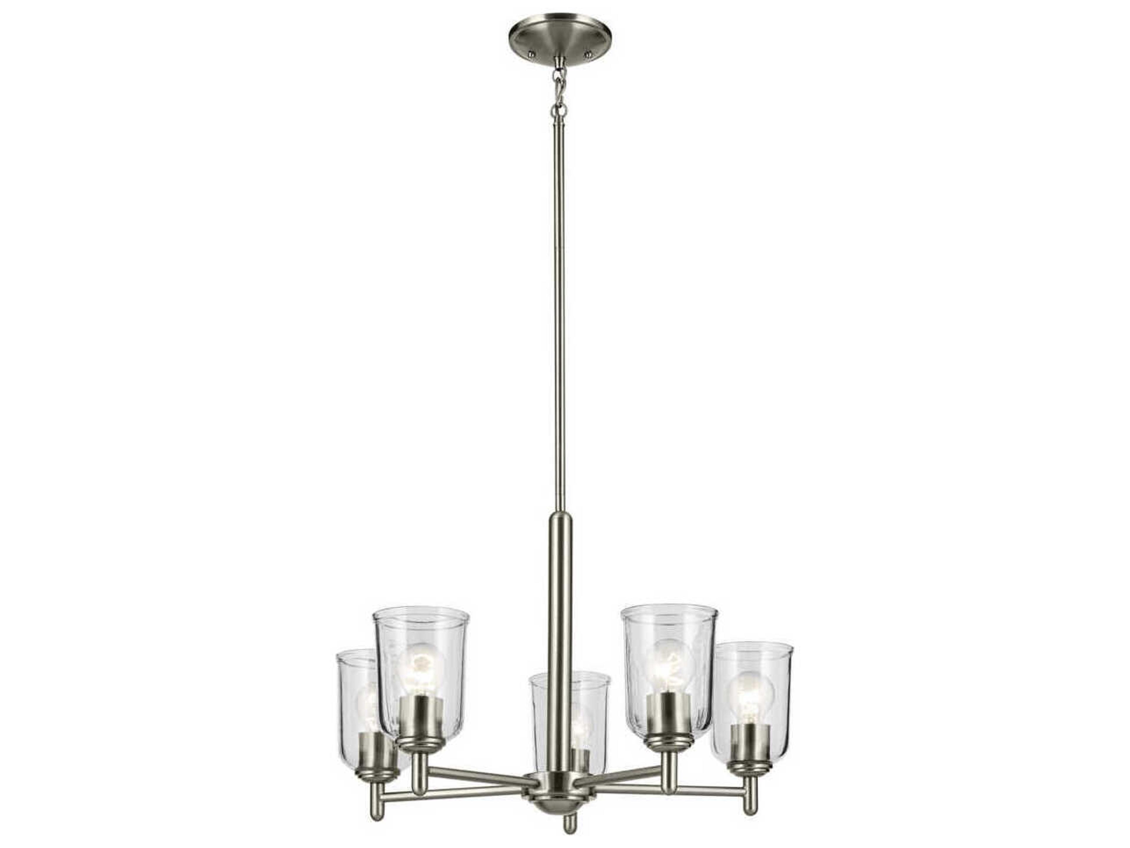 Shailene 5-Light Brushed Nickel Bell Chandelier