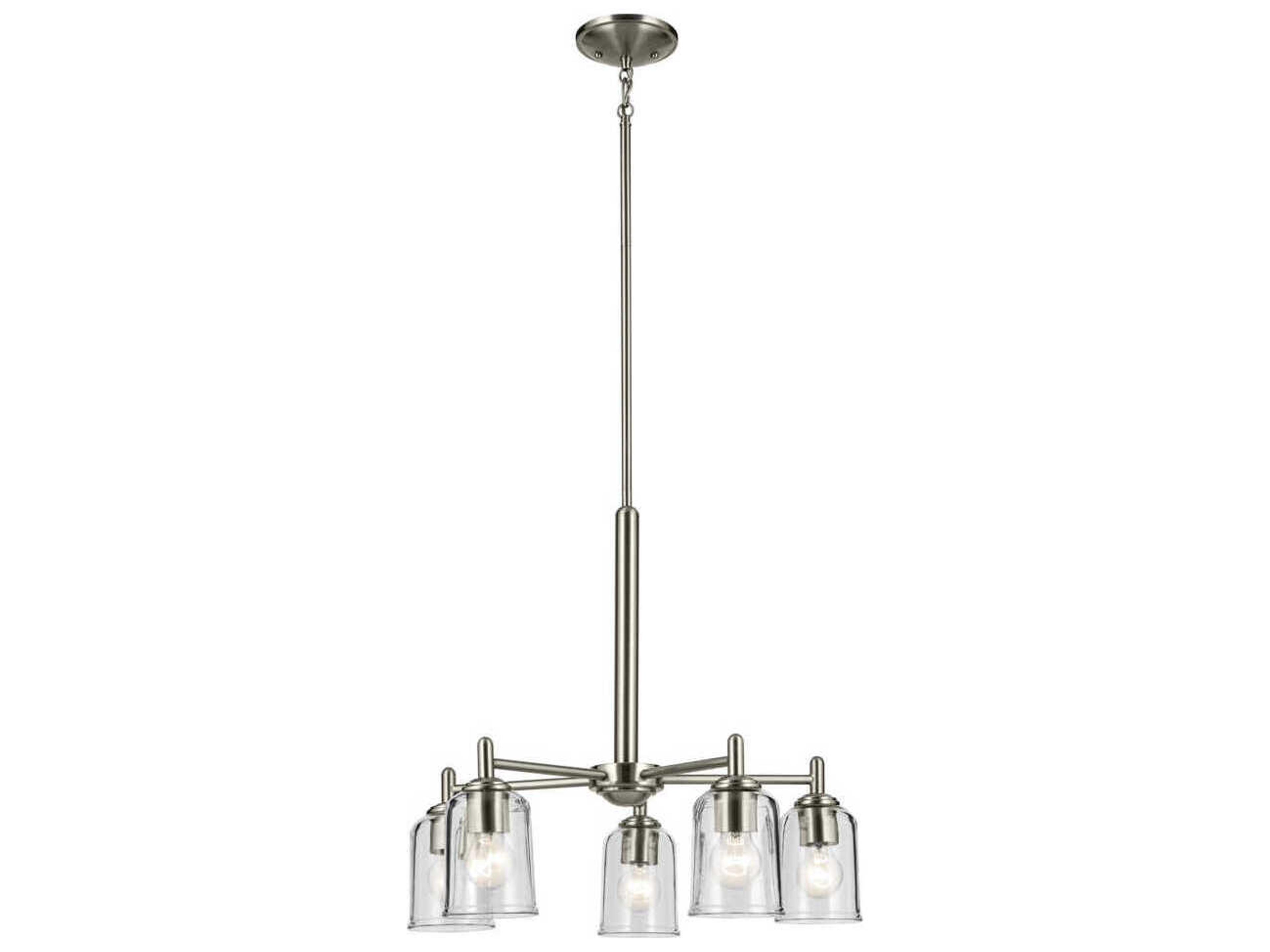 Kichler Shailene 5-Light Brushed Nickel Bell Chandelier
