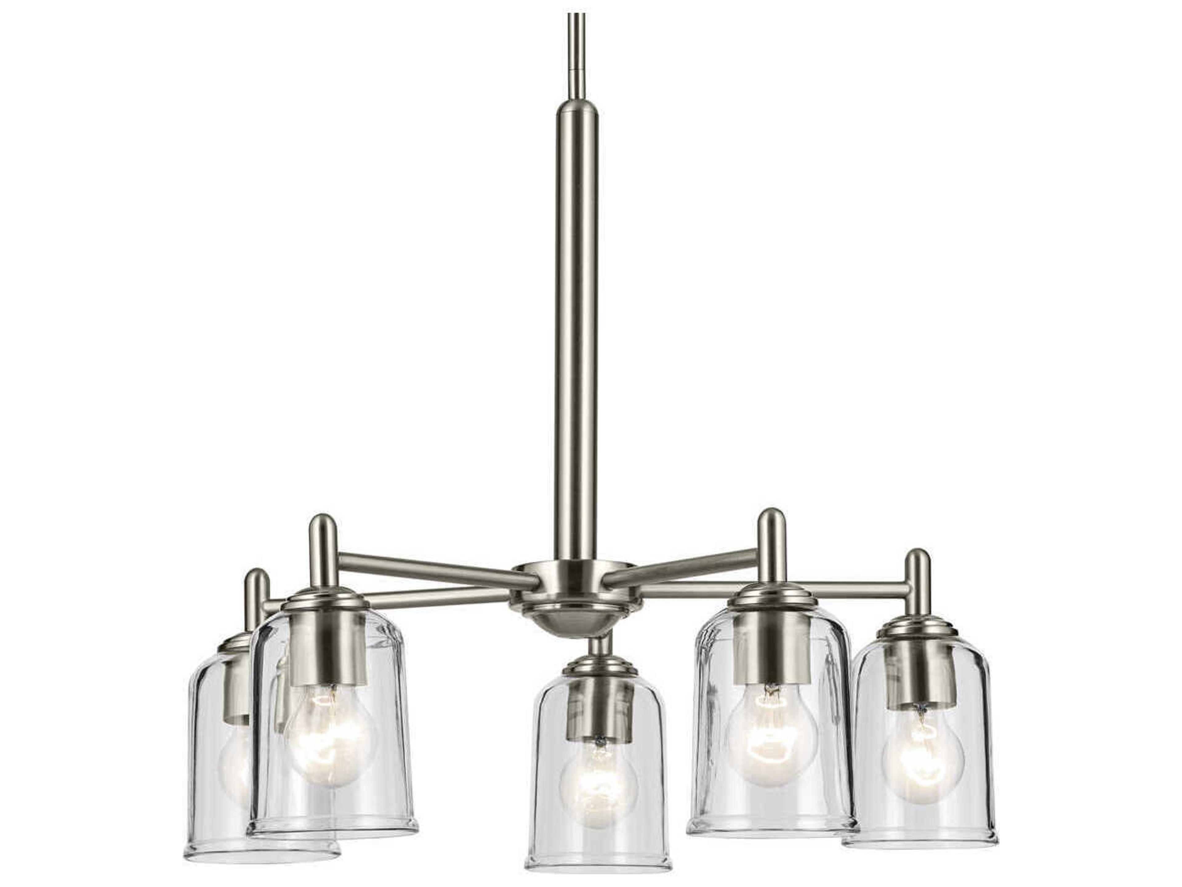 Kichler Shailene 5-Light Brushed Nickel Bell Chandelier