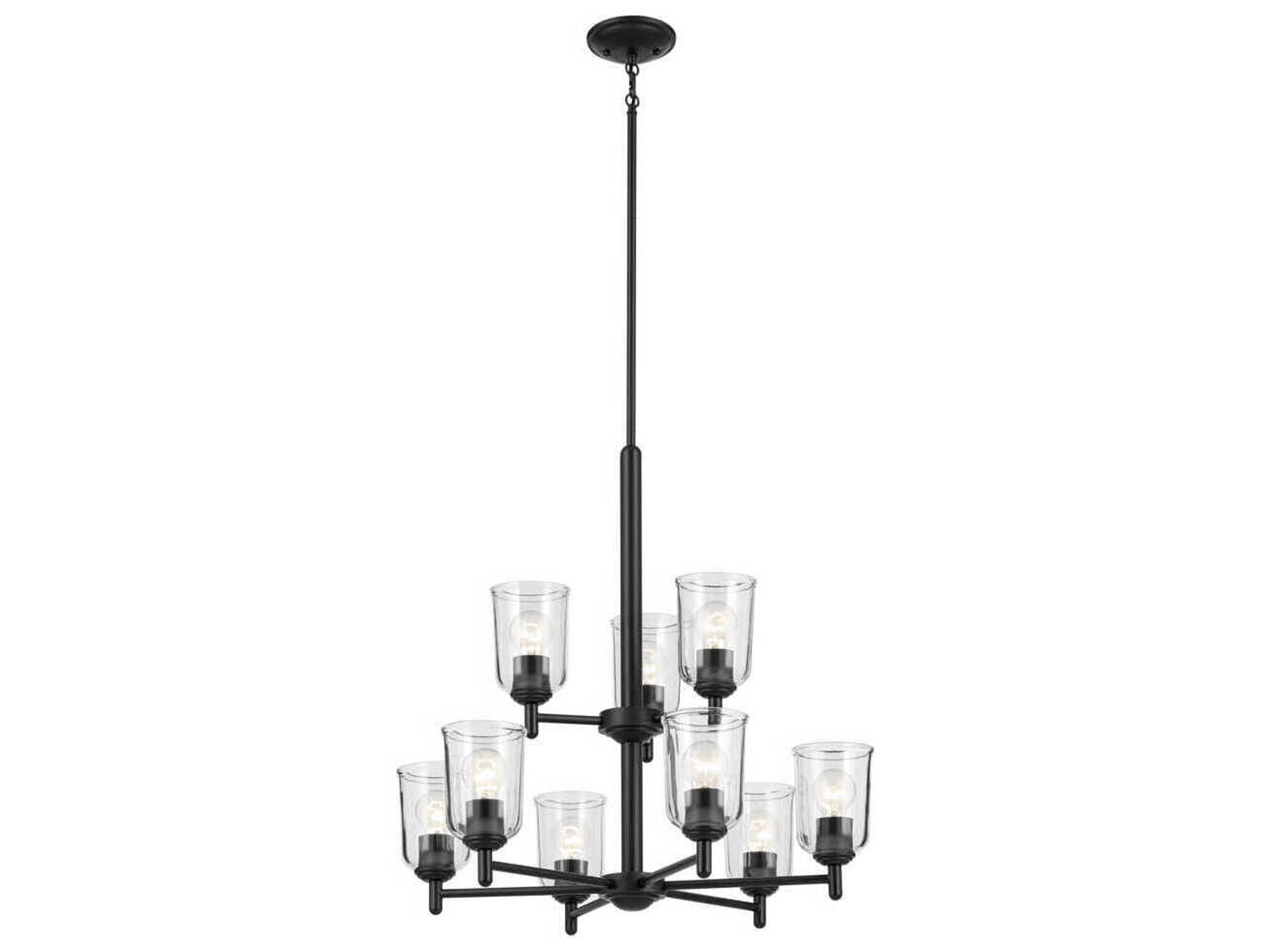 Shailene 9-Light Black Bell Chandelier