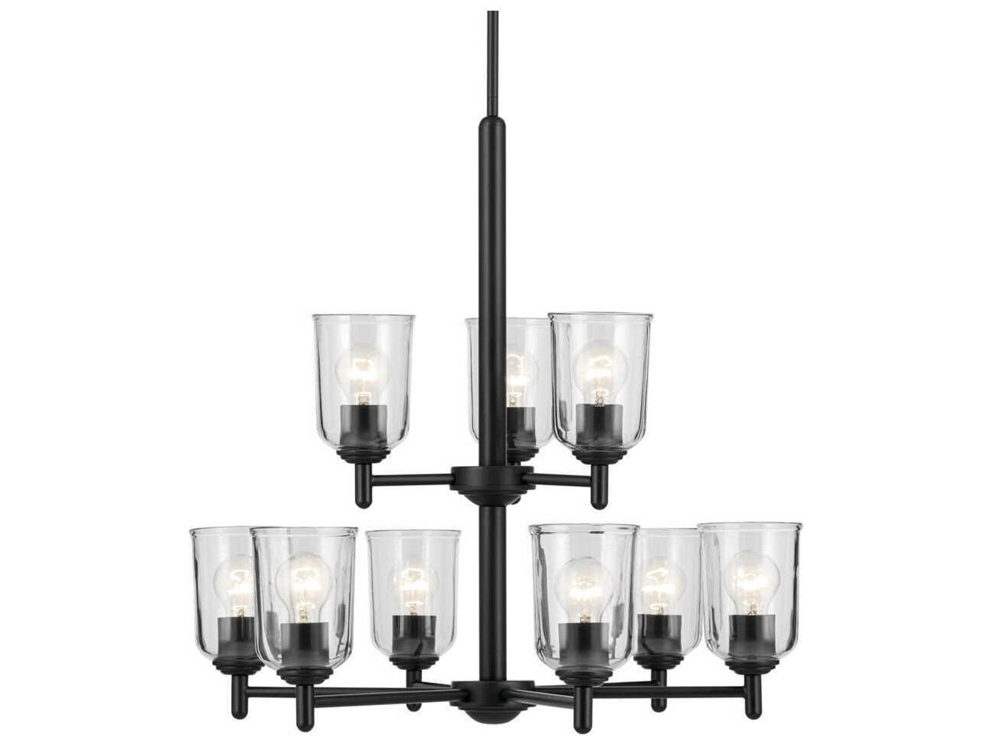 Kichler Shailene 9-Light Black Bell Chandelier
