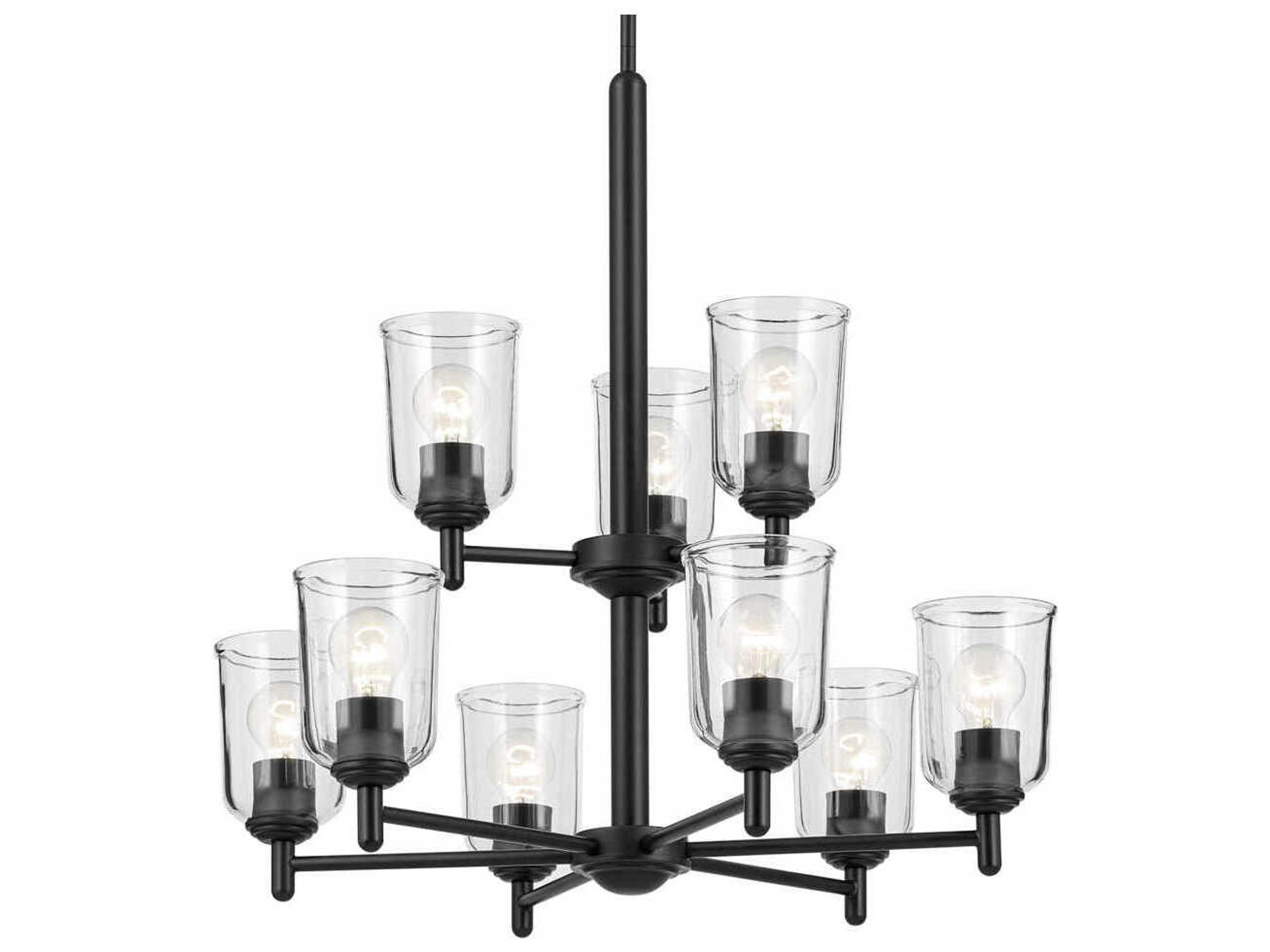 Kichler Shailene 9-Light Black Bell Chandelier