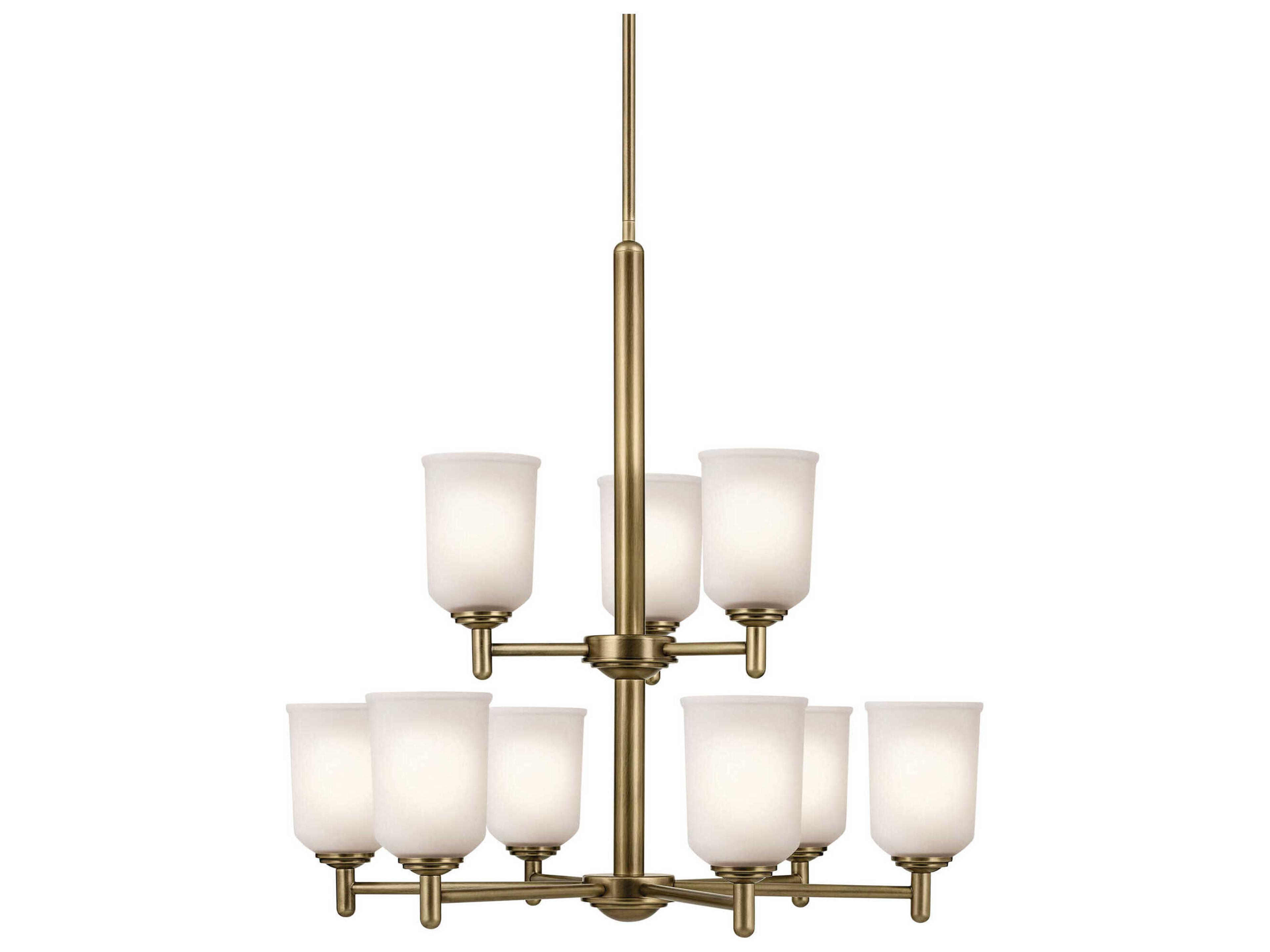 Kichler Shailene 9-Light Natural Brass Chandelier