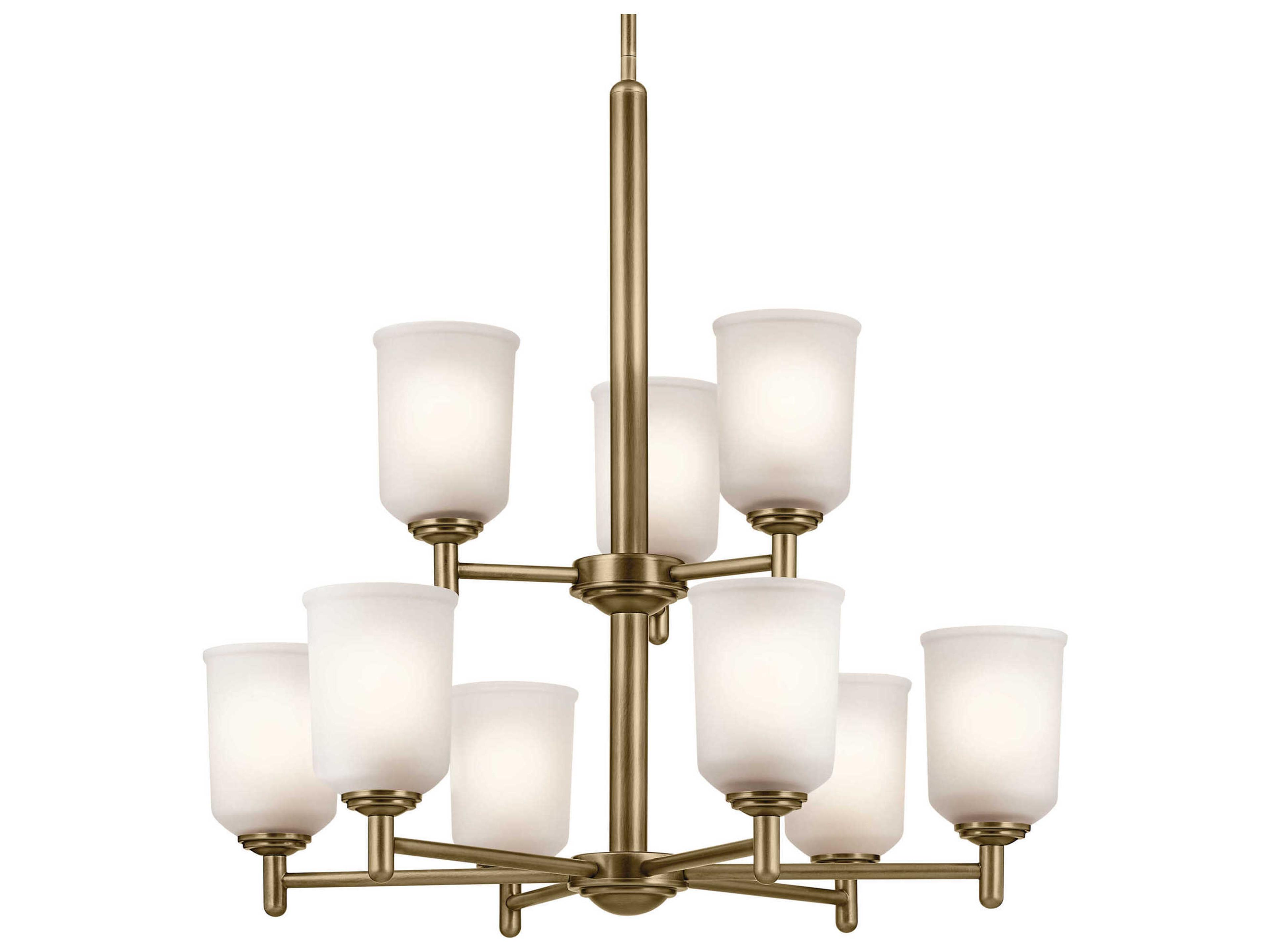 Kichler Shailene 9-Light Natural Brass Chandelier