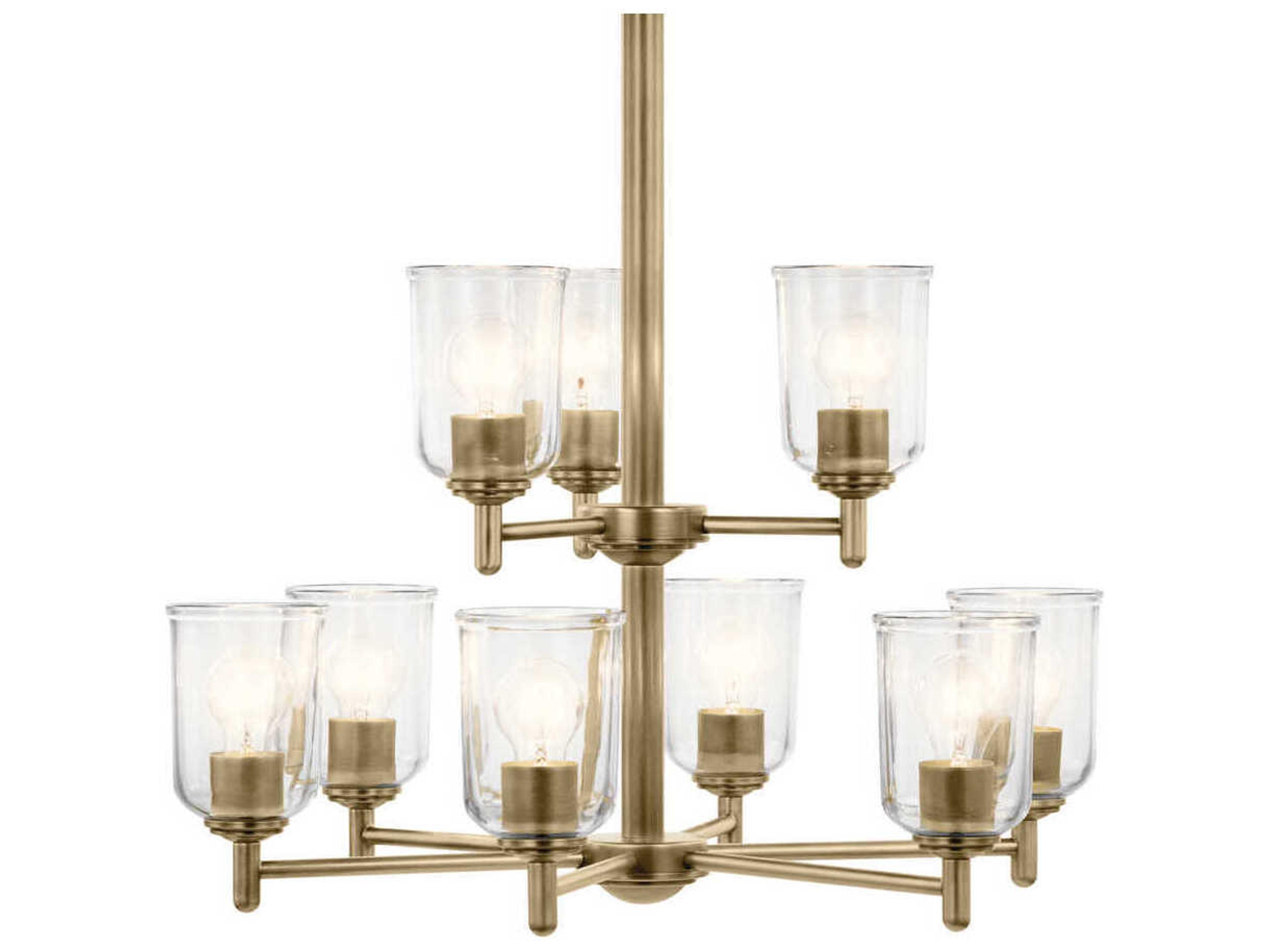 Kichler Shailene 9-Light Natural Brass Bell Chandelier