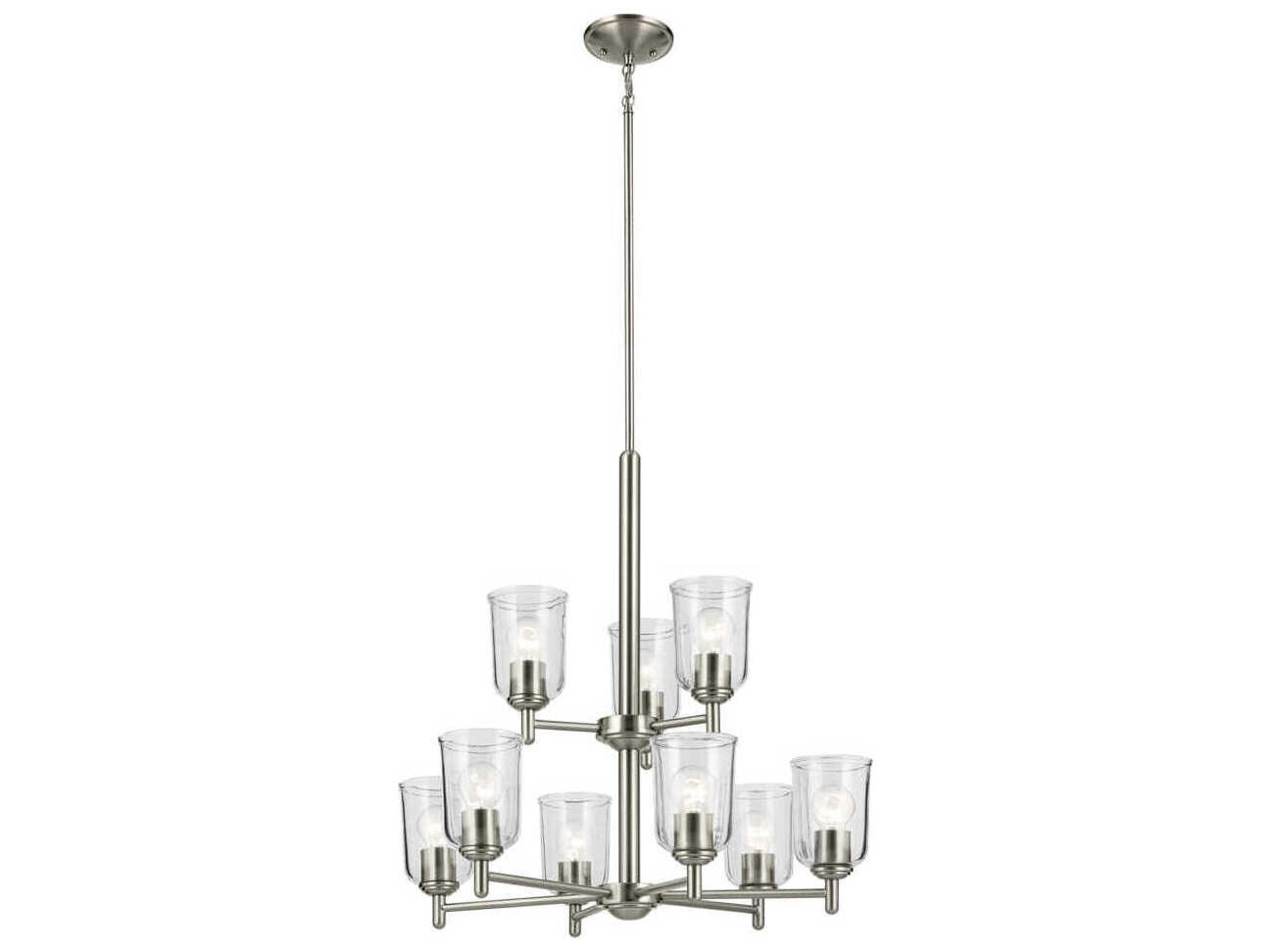 Shailene 9-Light Brushed Nickel Bell Chandelier