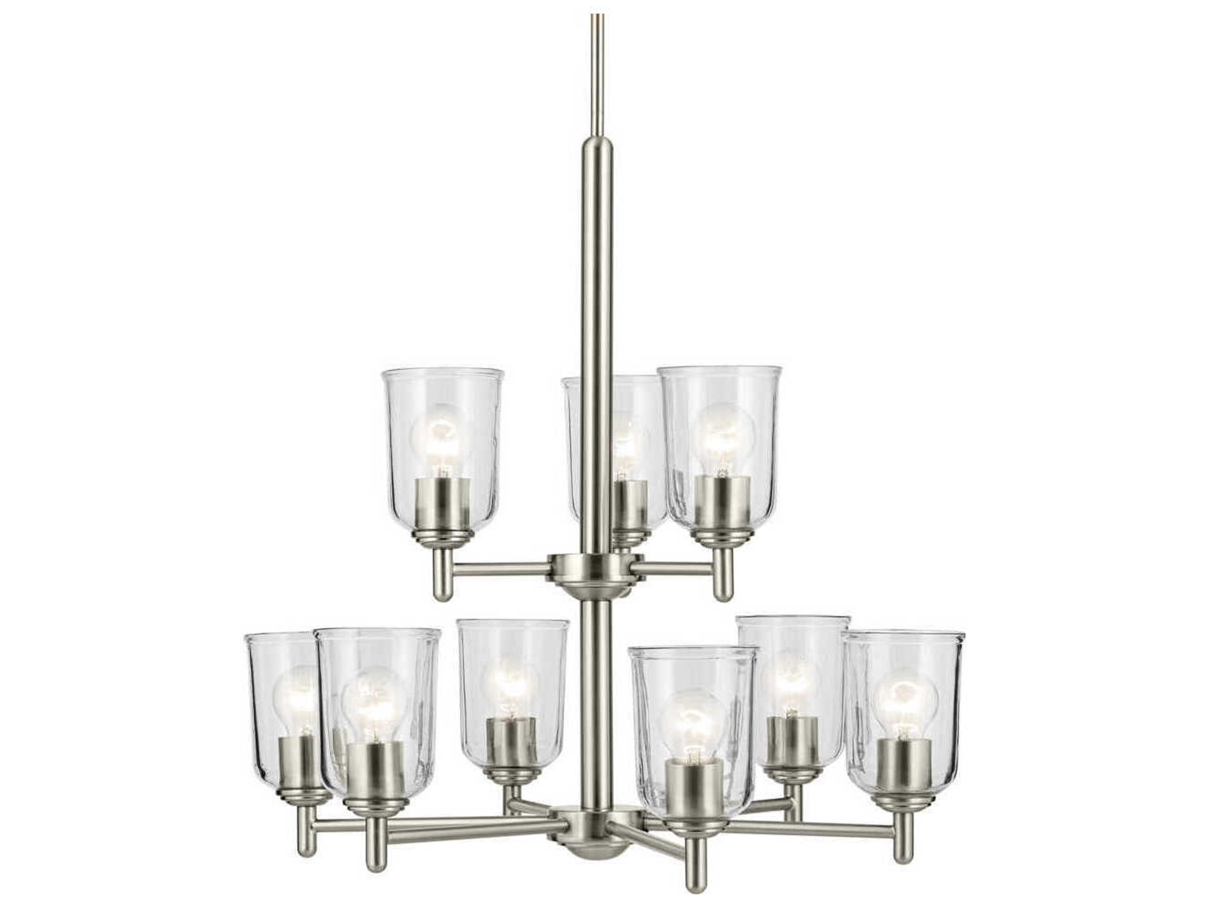 Kichler Shailene 9-Light Brushed Nickel Bell Chandelier
