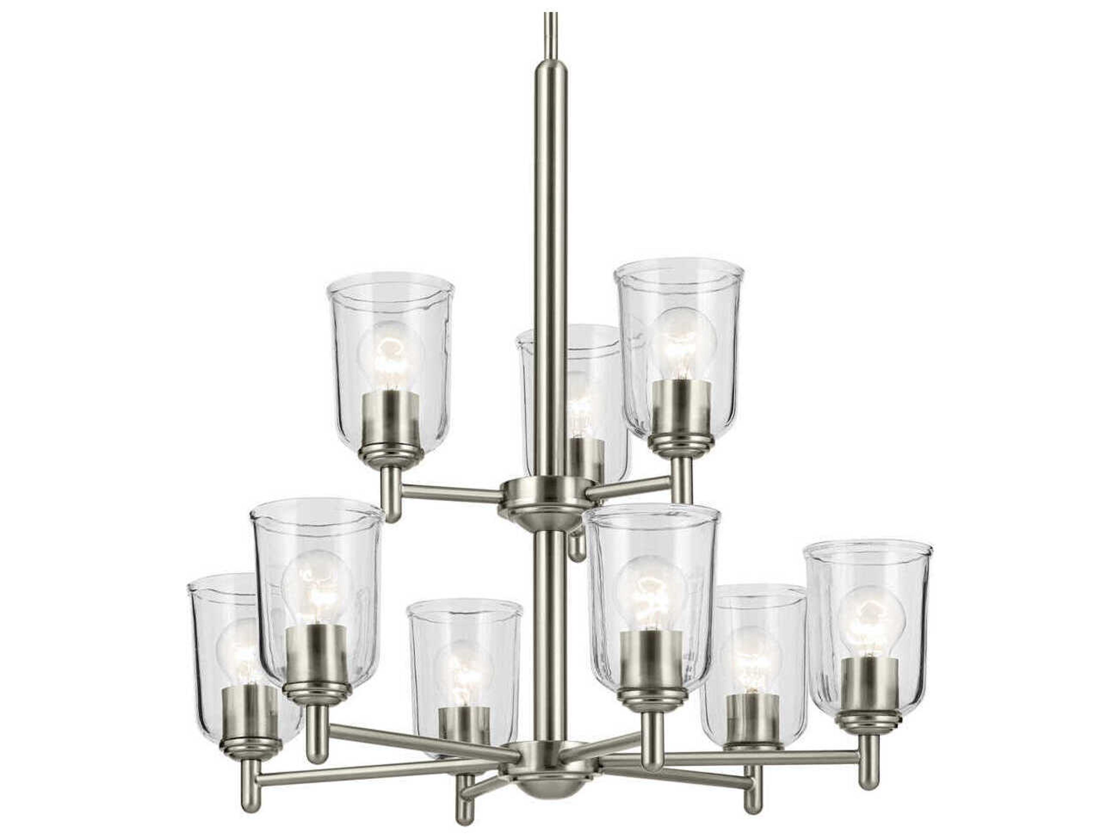 Kichler Shailene 9-Light Brushed Nickel Bell Chandelier