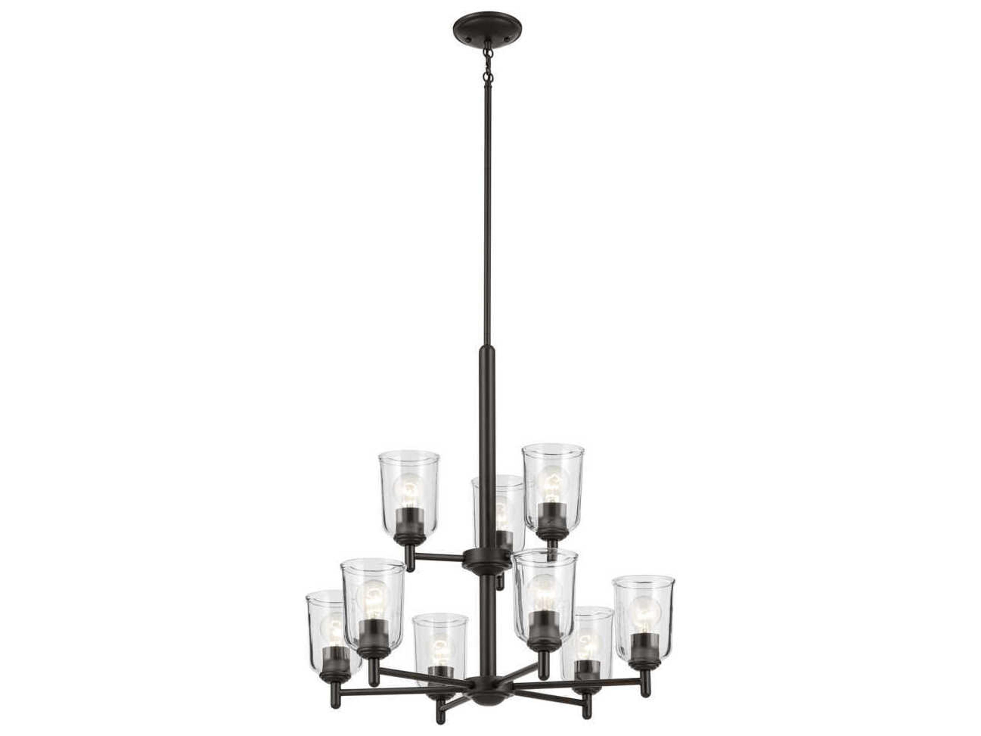Shailene 9-Light Olde Bronze Bell Chandelier