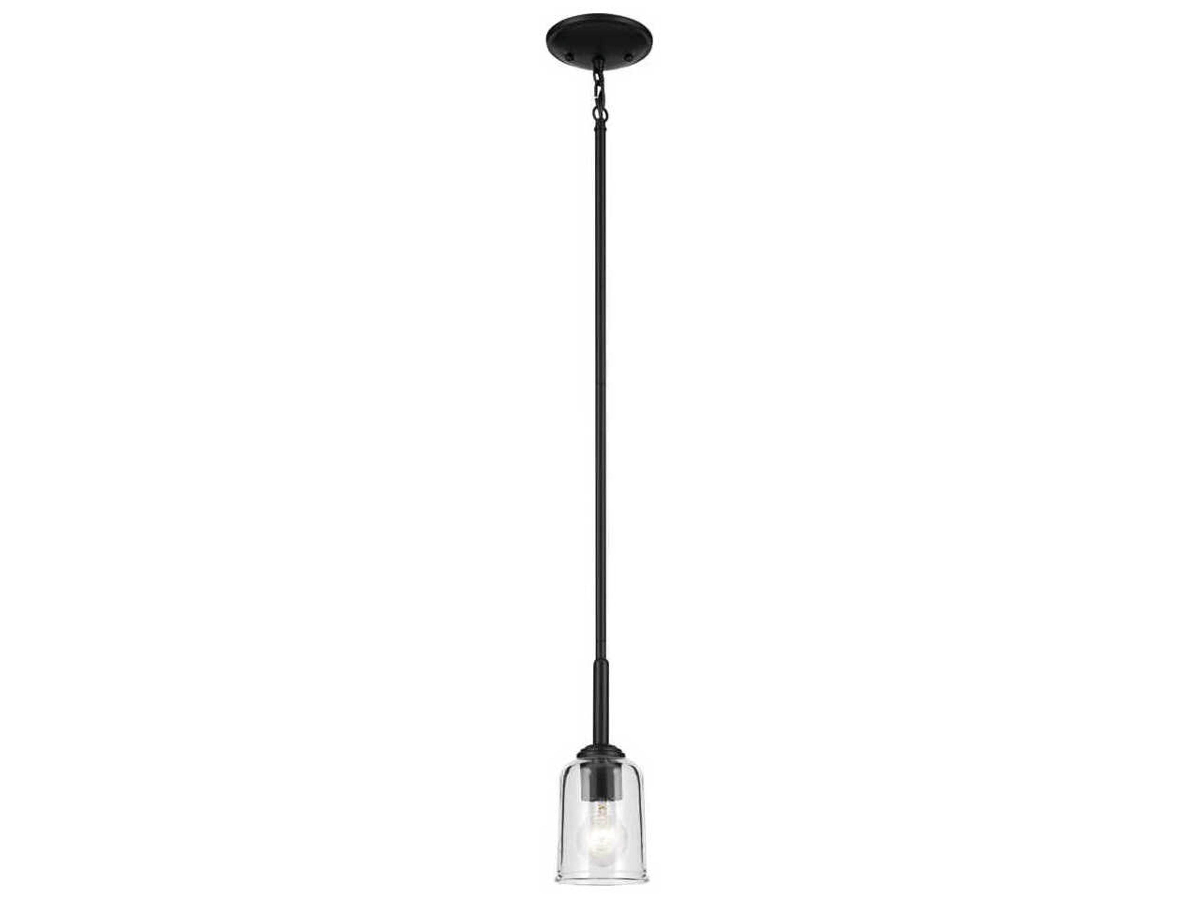 Shailene 1-Light Black Bell Mini Pendant