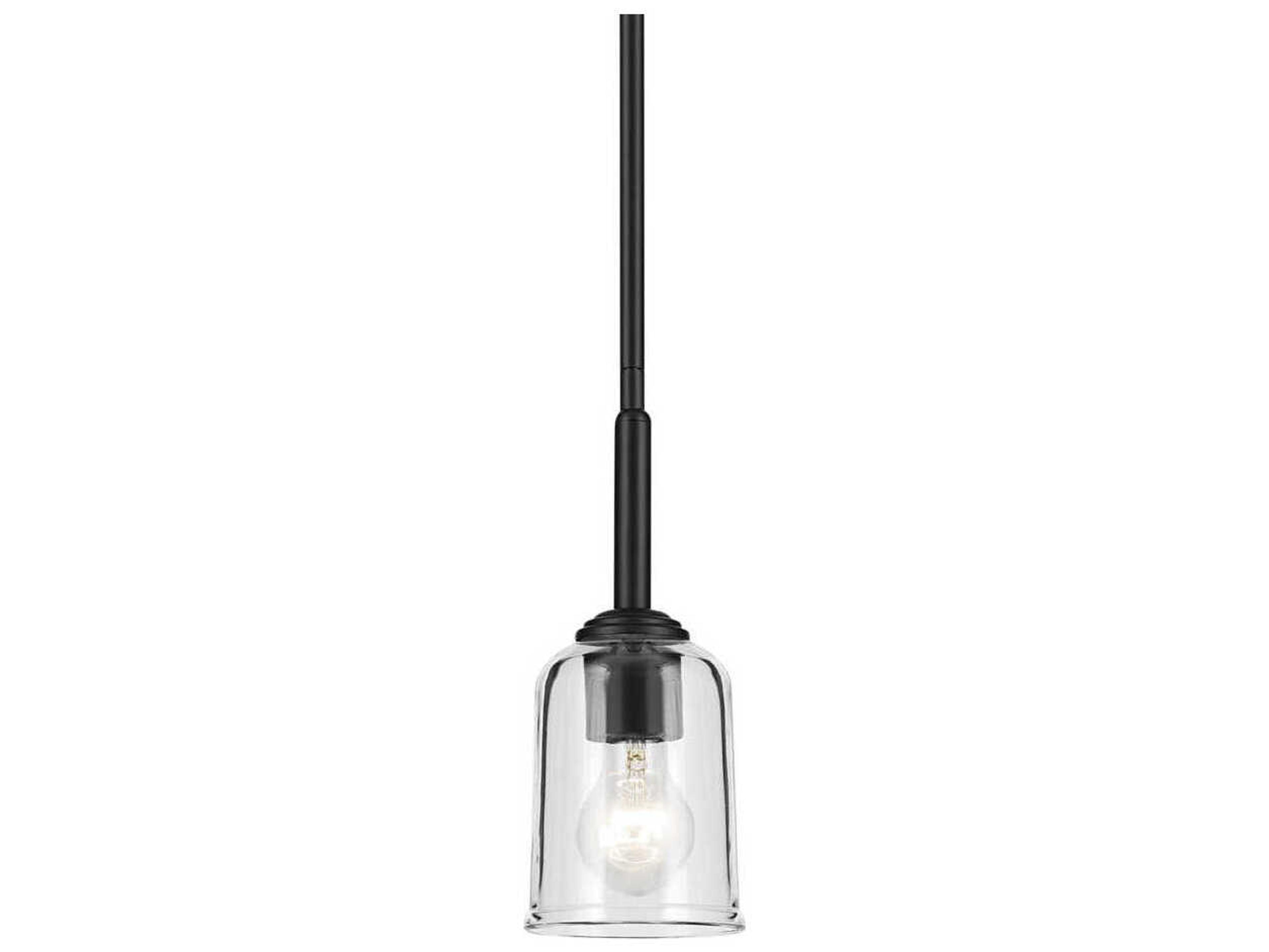 Kichler Shailene 1-Light Black Bell Mini Pendant