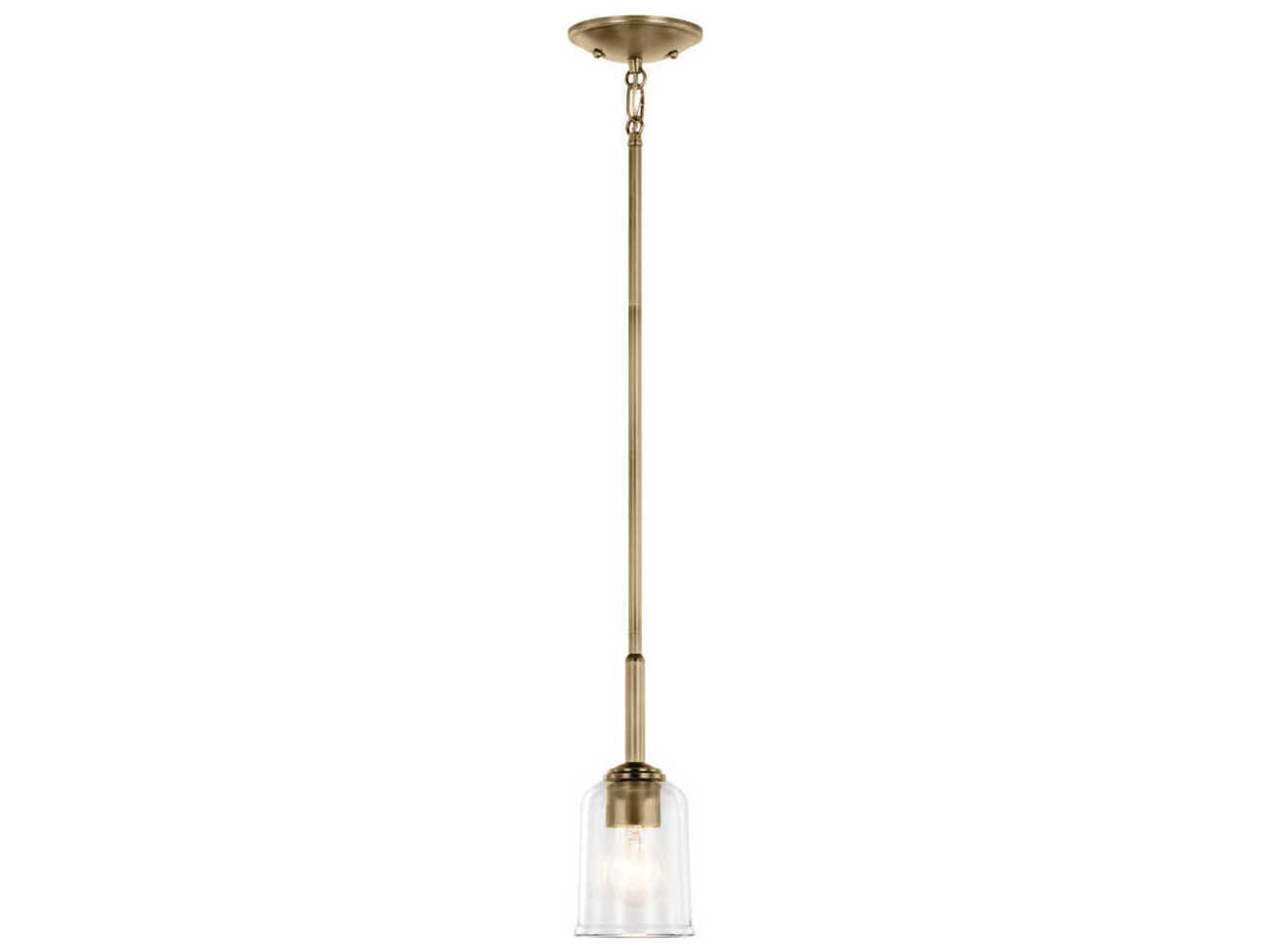 Shailene 1-Light Natural Brass Bell Mini Pendant