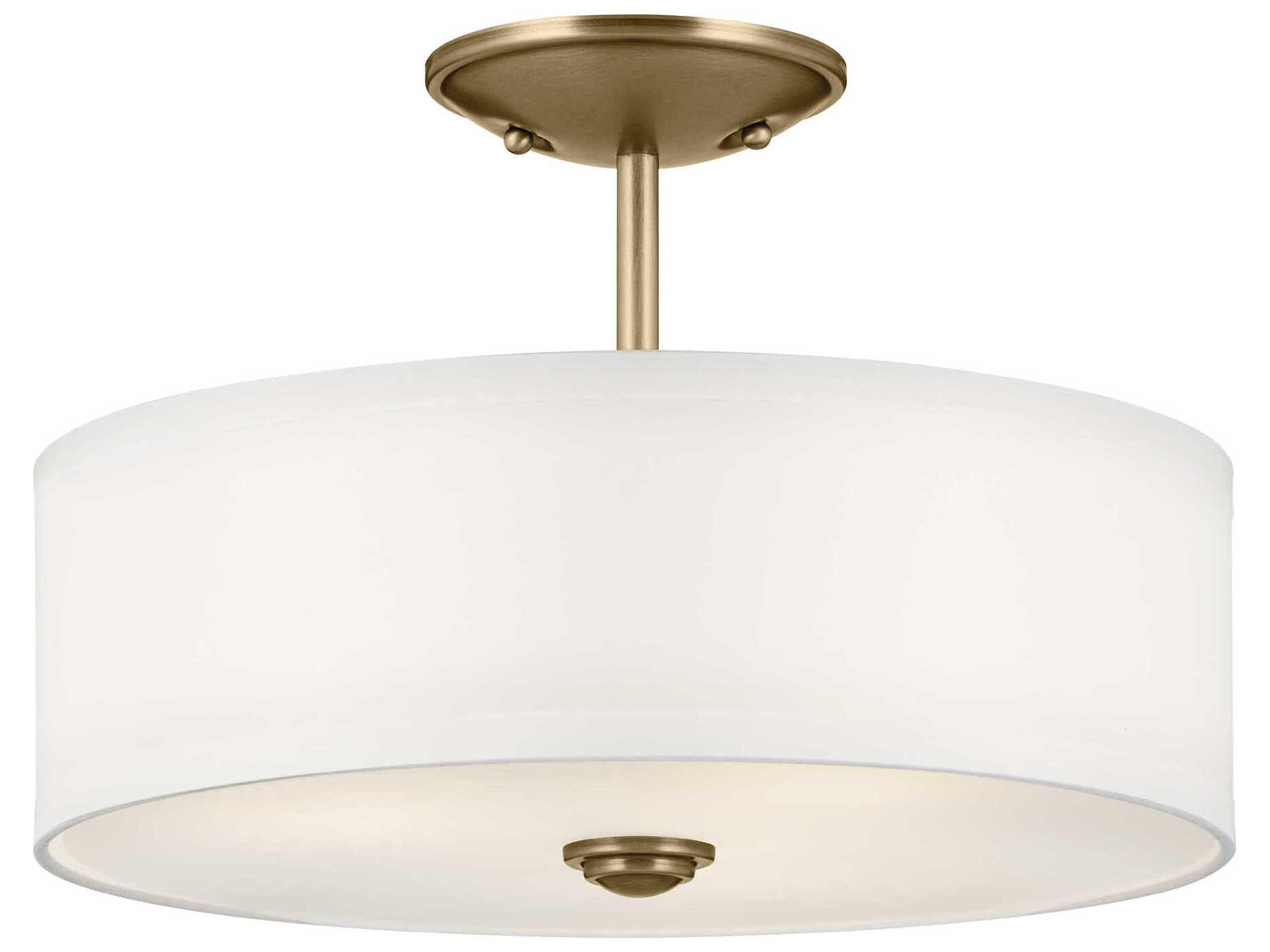 Shailene 3-Light Natural Brass Flush Mount