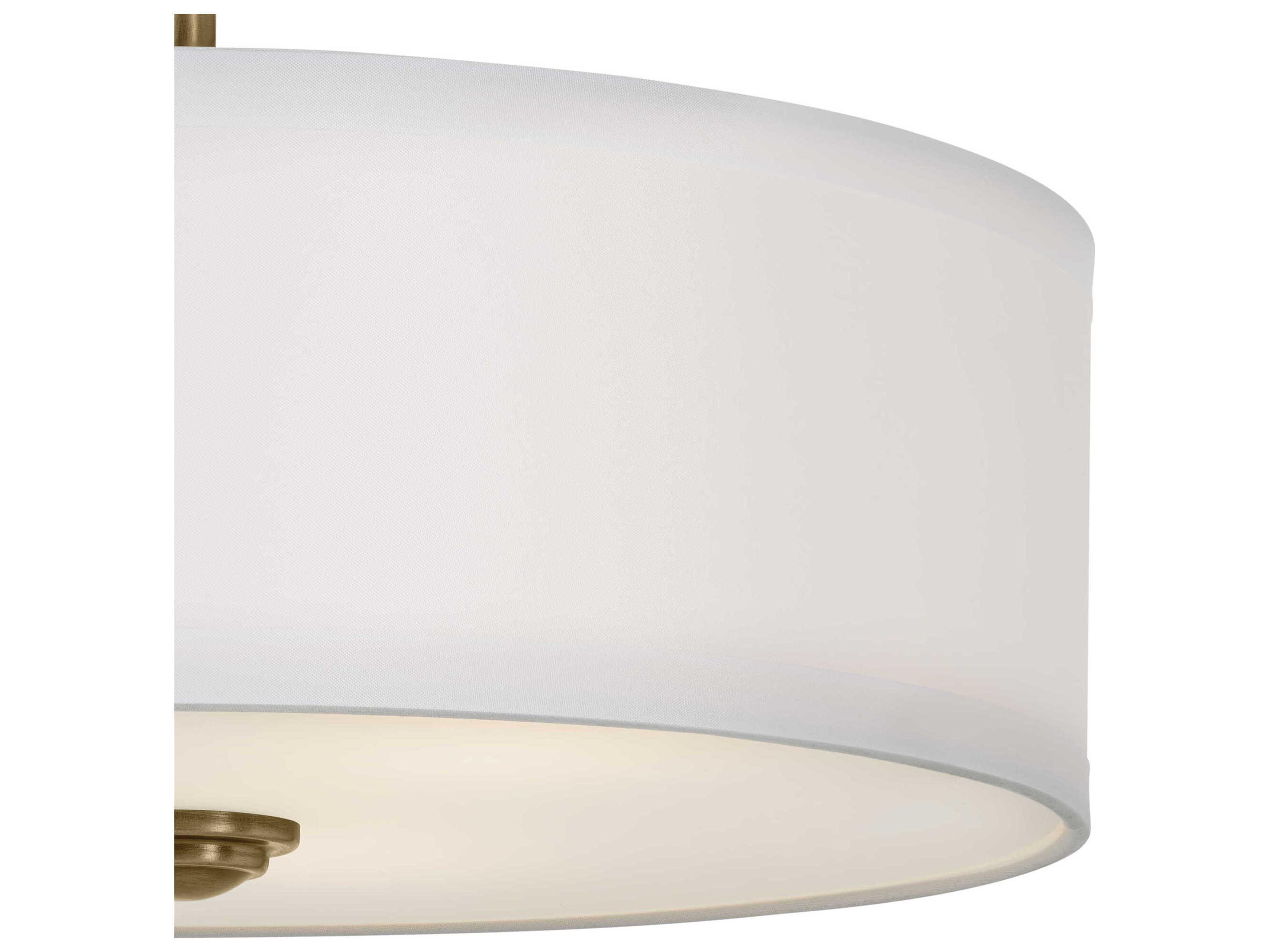 Kichler Shailene 3-Light Natural Brass Flush Mount