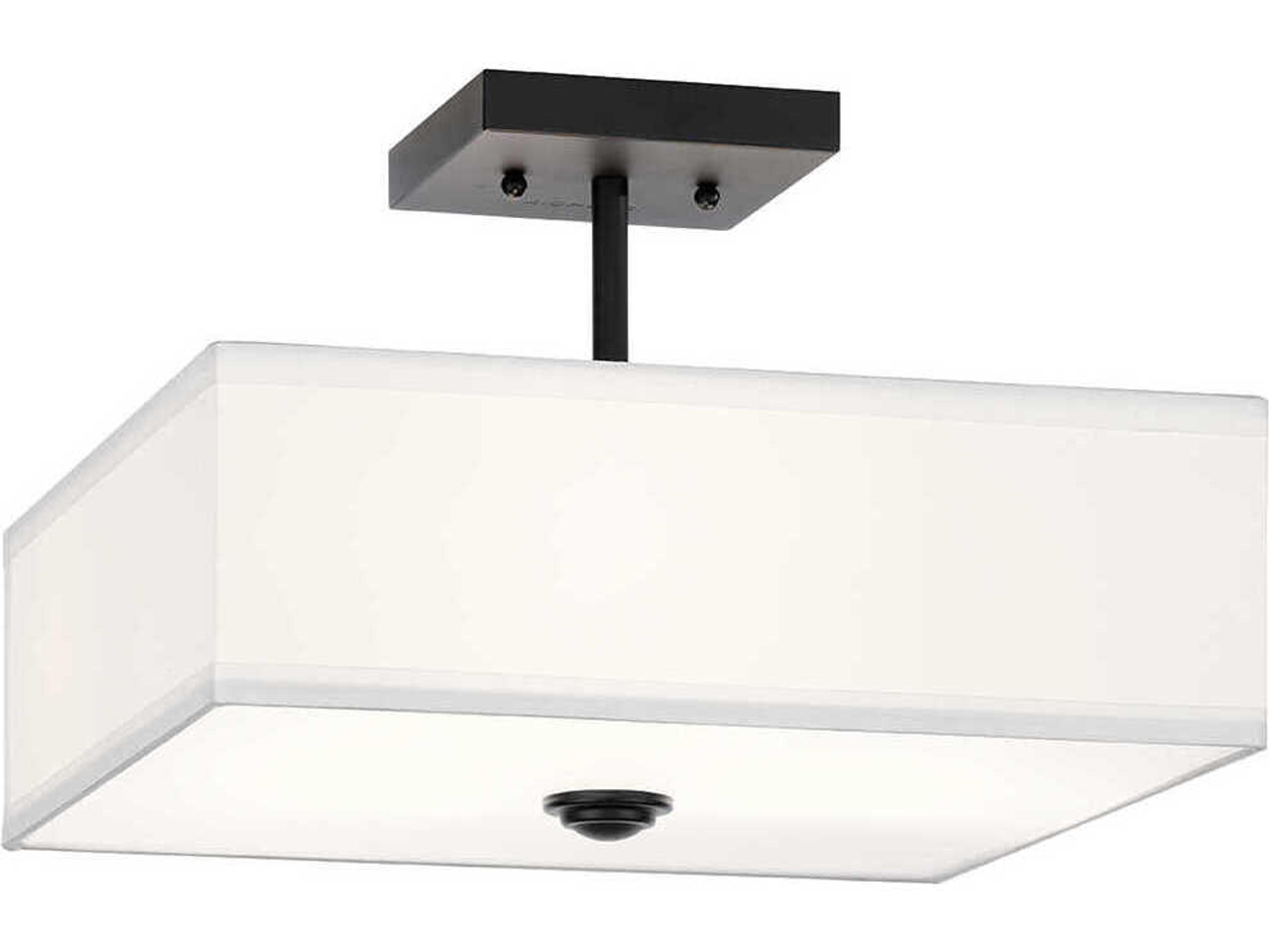 Shailene 3-Light Black Semi Flush Mount