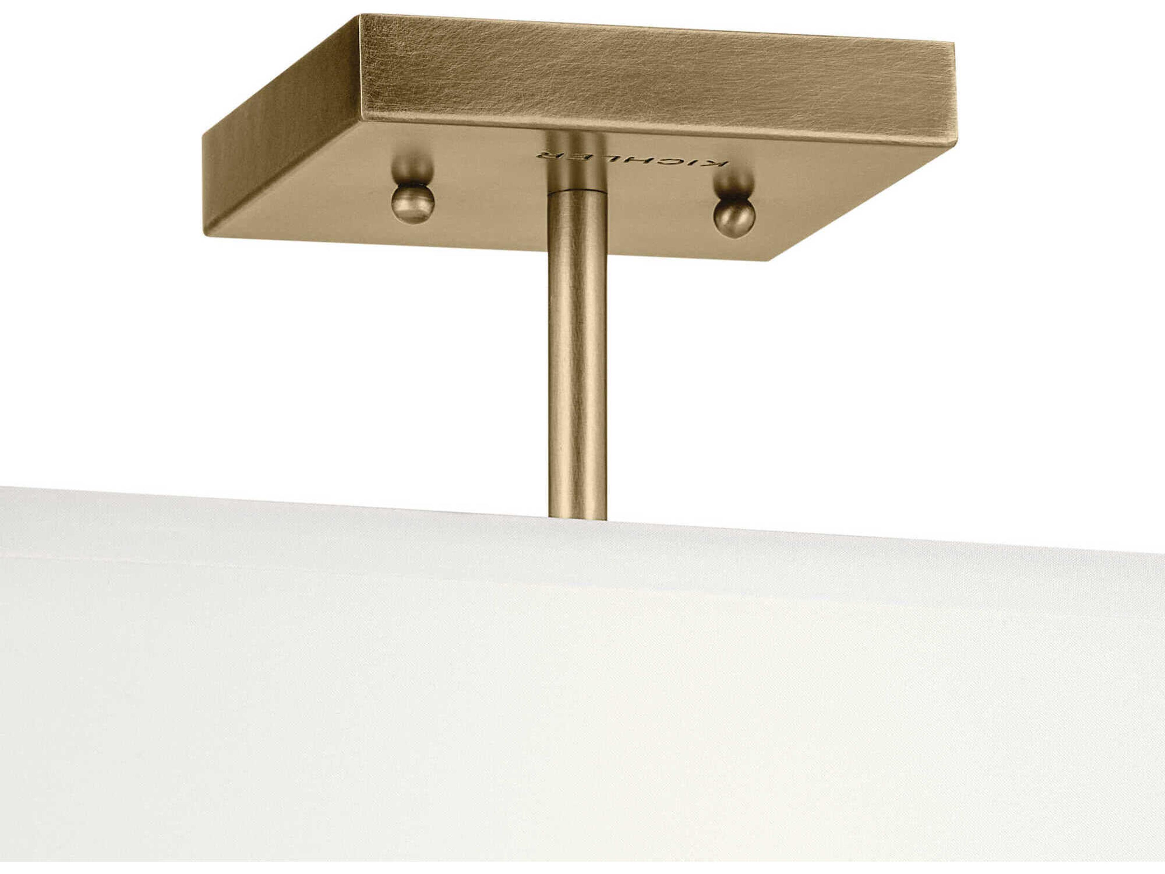 Kichler Shailene 3-Light Natural Brass Flush Mount