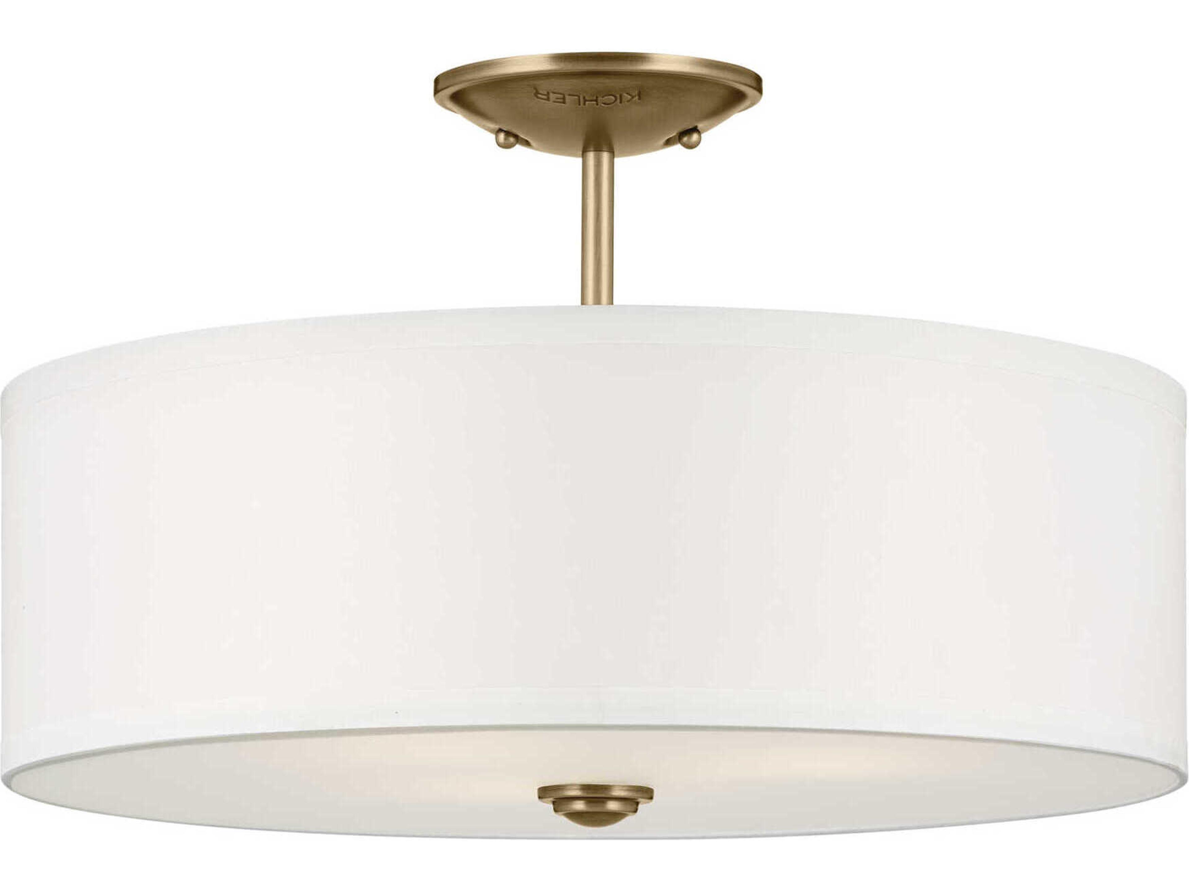 Shailene 3-Light Natural Brass Flush Mount