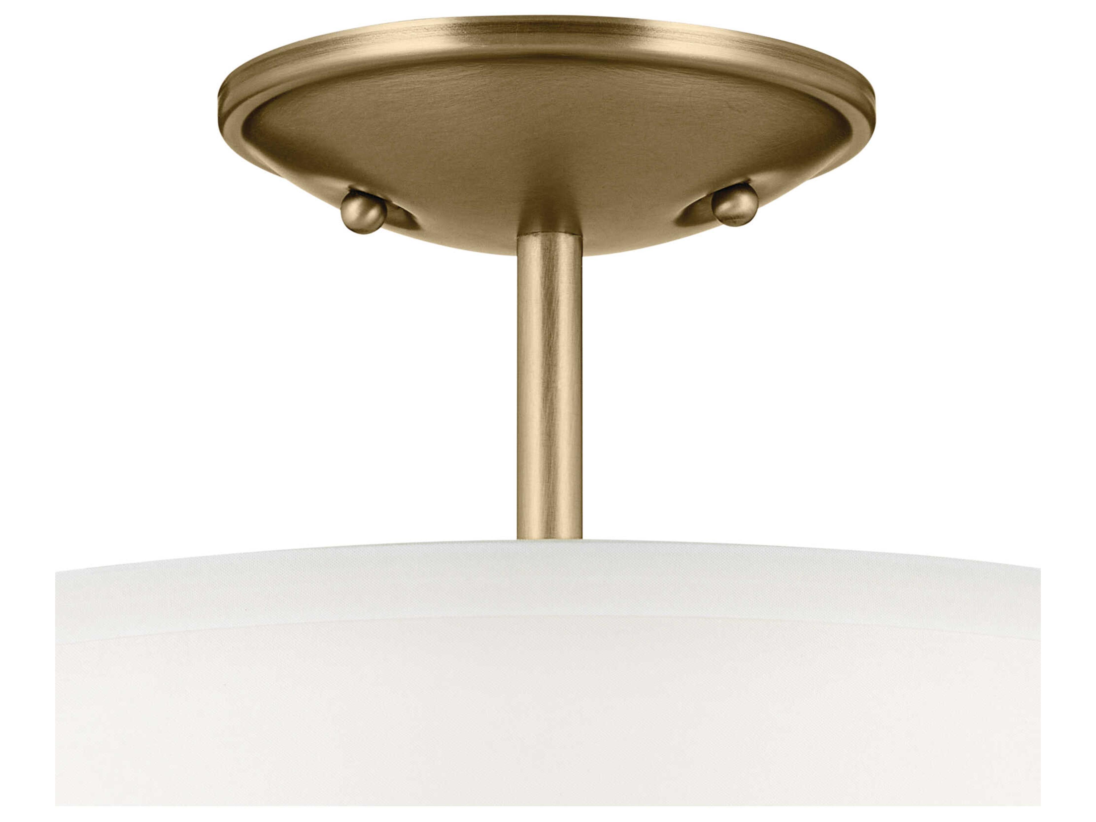 Kichler Shailene 3-Light Natural Brass Flush Mount